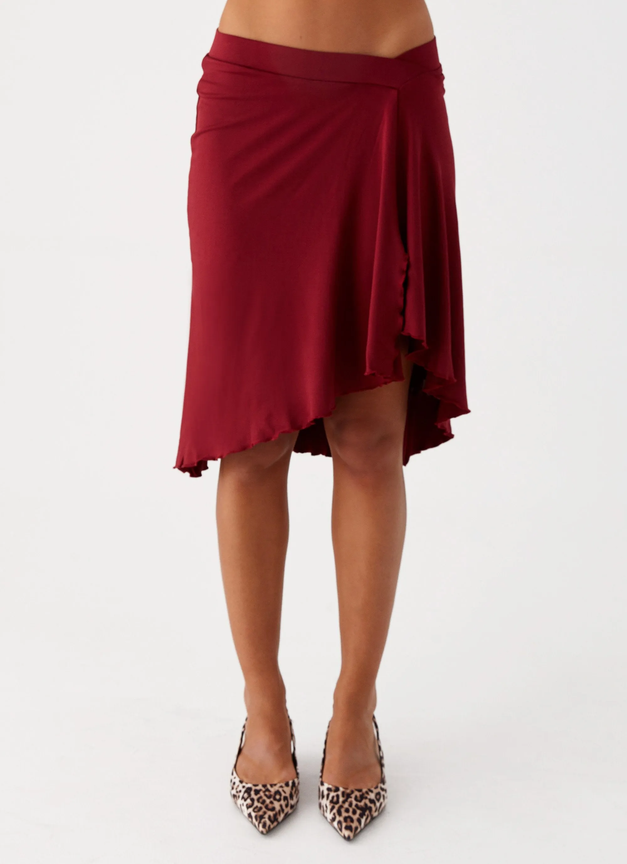Shes A Lady Midi Skirt - Red sold by Peppermayo product image thumbnail 5