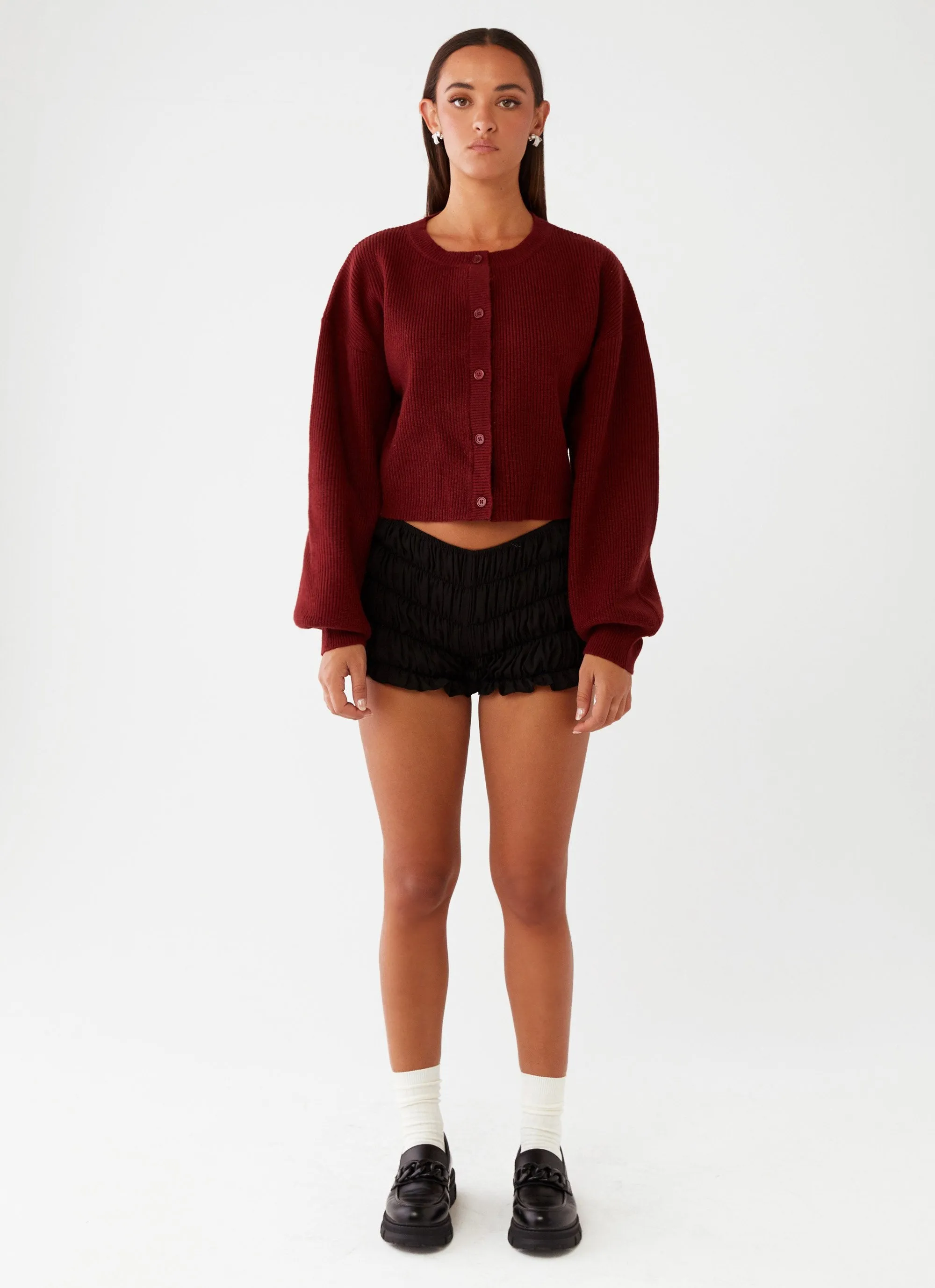 Daphne Knit Cardigan - Maroon sold by Peppermayo product image thumbnail 2