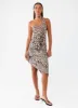 Elizabeth Midi Skirt - Leopard sold by Peppermayo