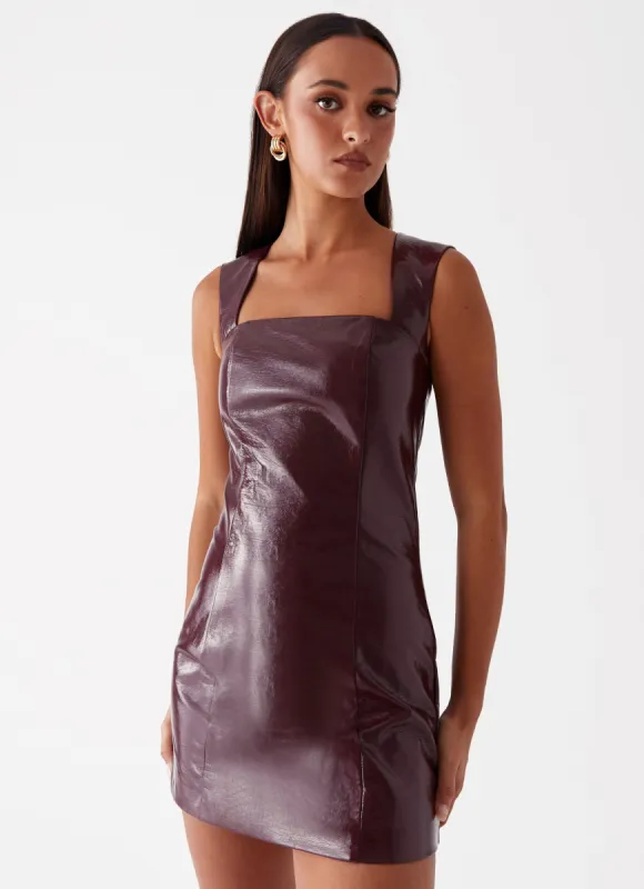 Samantha Mini Dress - Deep Red sold by Peppermayo