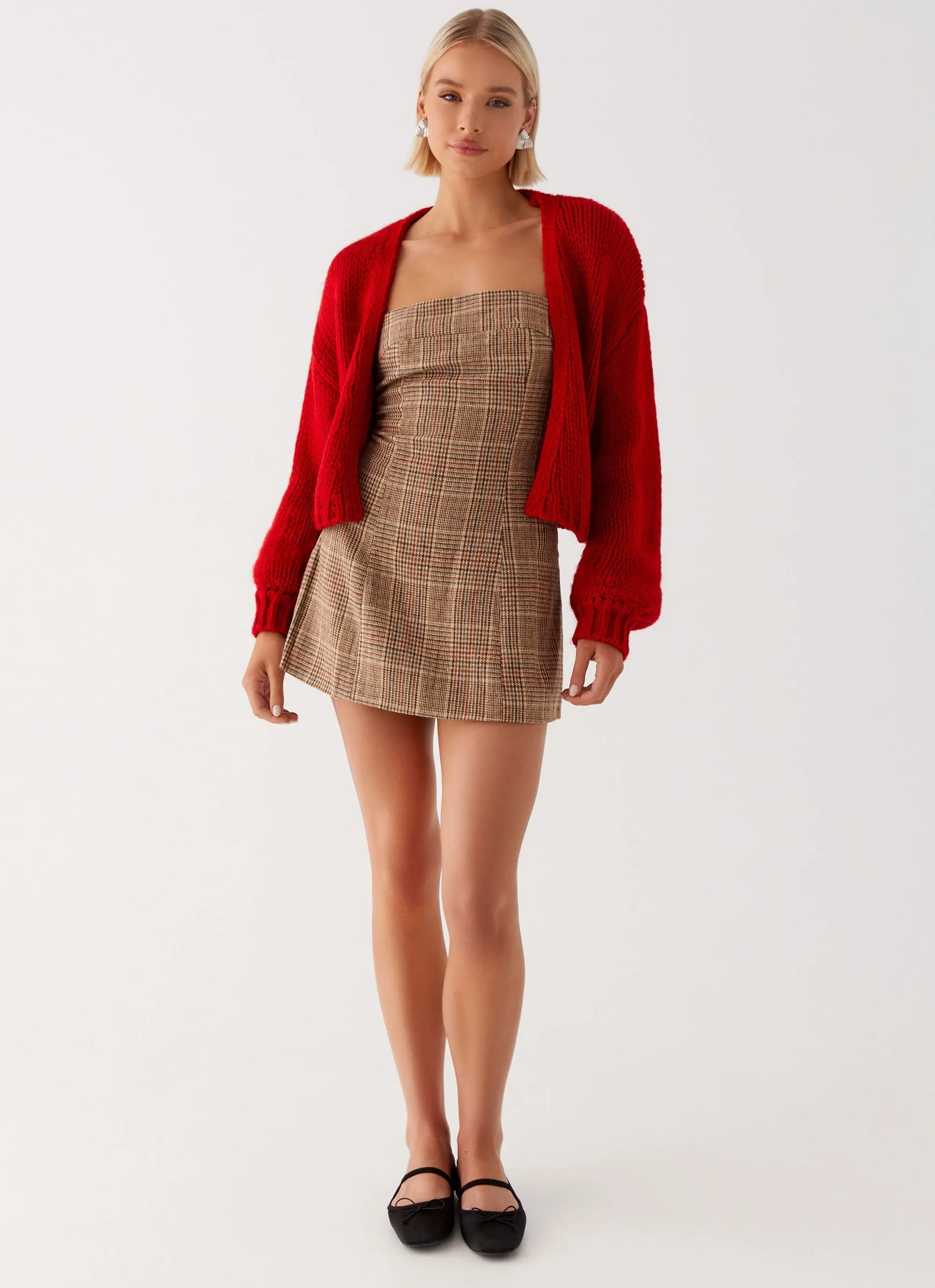 Jasleen Knit Cardigan - Red sold by Peppermayo product image thumbnail 4