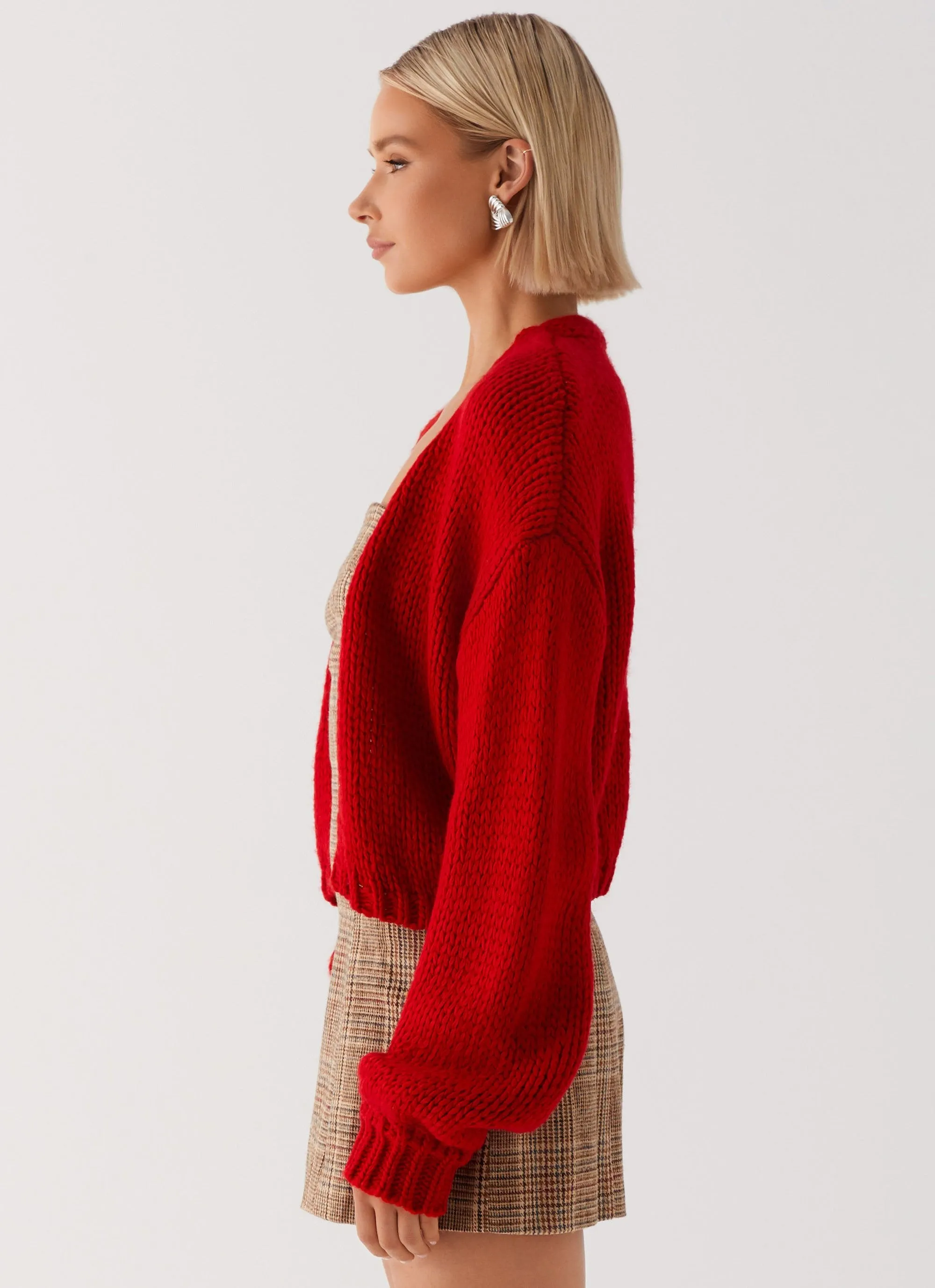 Jasleen Knit Cardigan - Red sold by Peppermayo product image thumbnail 5