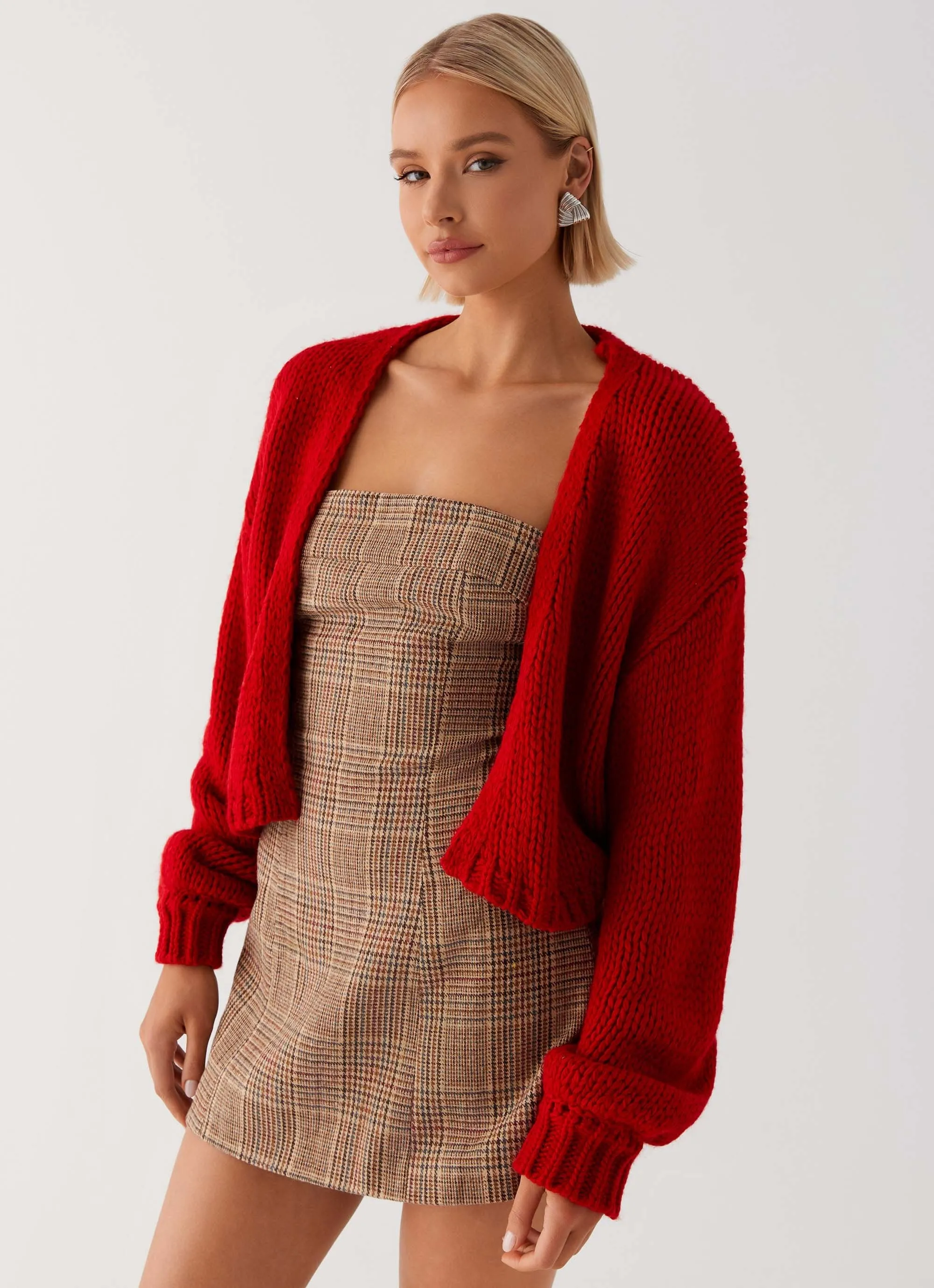 Jasleen Knit Cardigan - Red sold by Peppermayo product image thumbnail 2