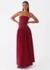 Carmel Maxi Dress - Merlot sold by Peppermayo