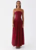 Carmel Maxi Dress - Merlot sold by Peppermayo
