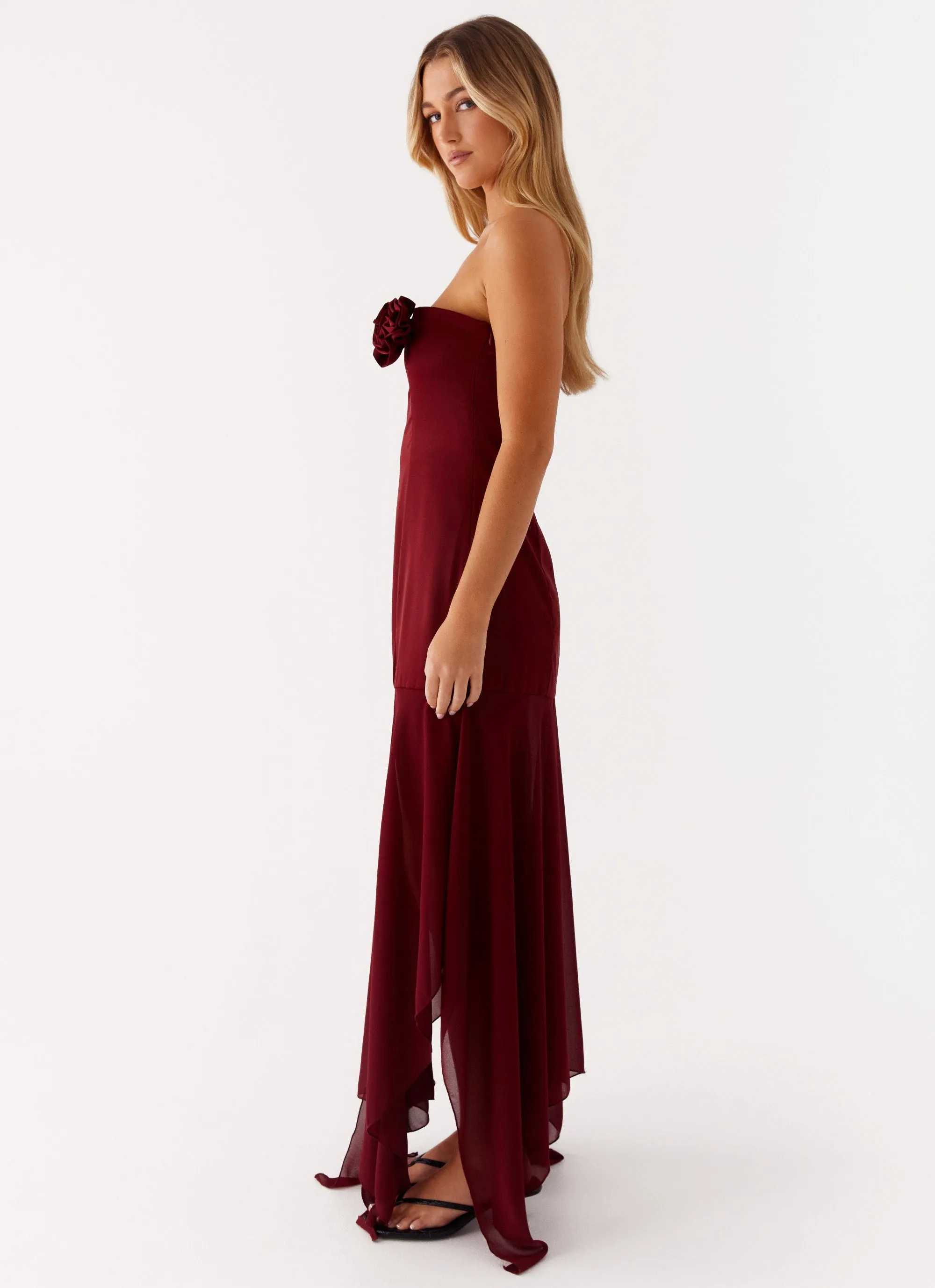 Collision Satin Maxi Dress - Cherry Red sold by Peppermayo product image thumbnail 3