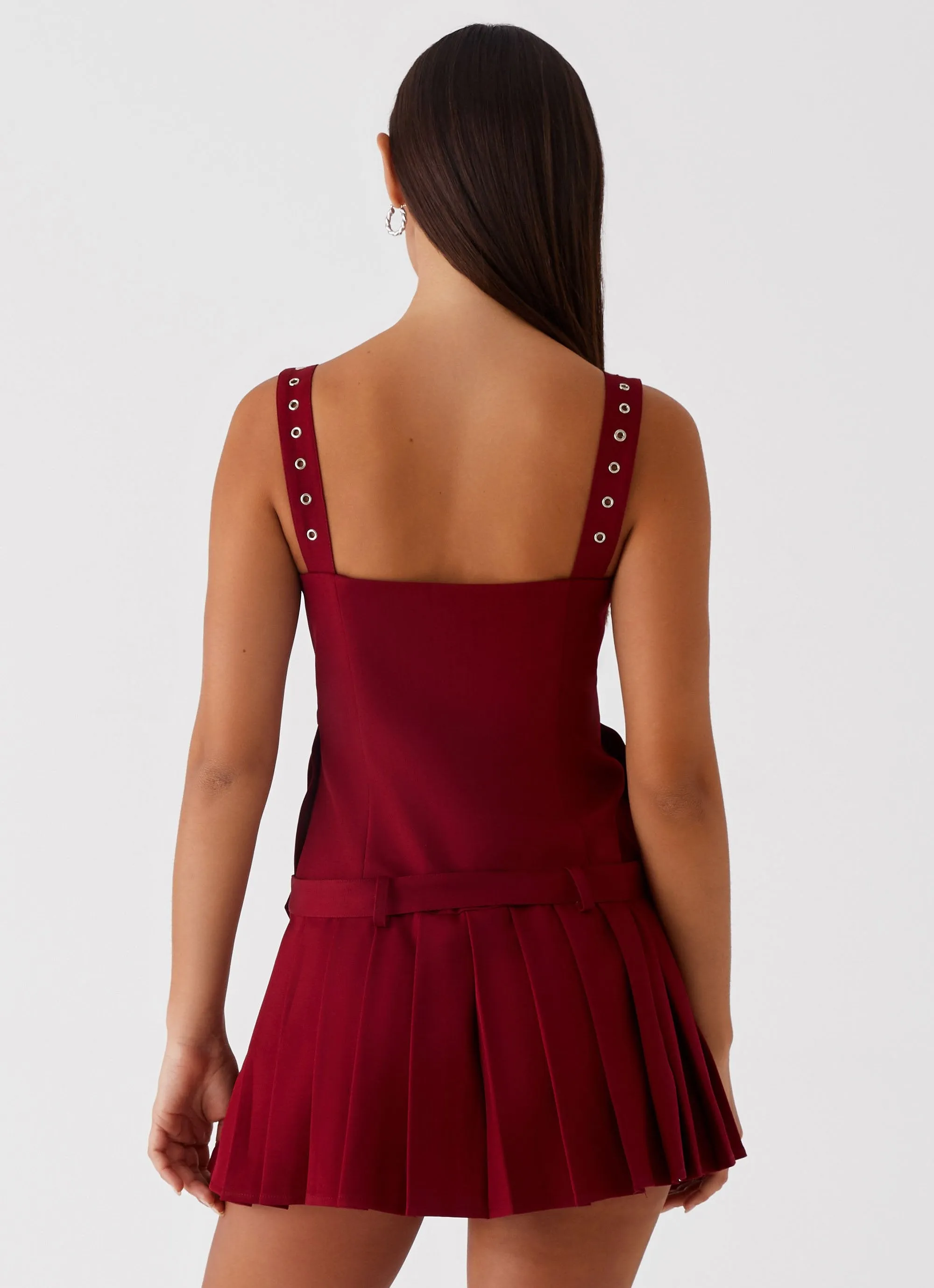 Uma Mini Dress - Cherry Red sold by Peppermayo product image thumbnail 5