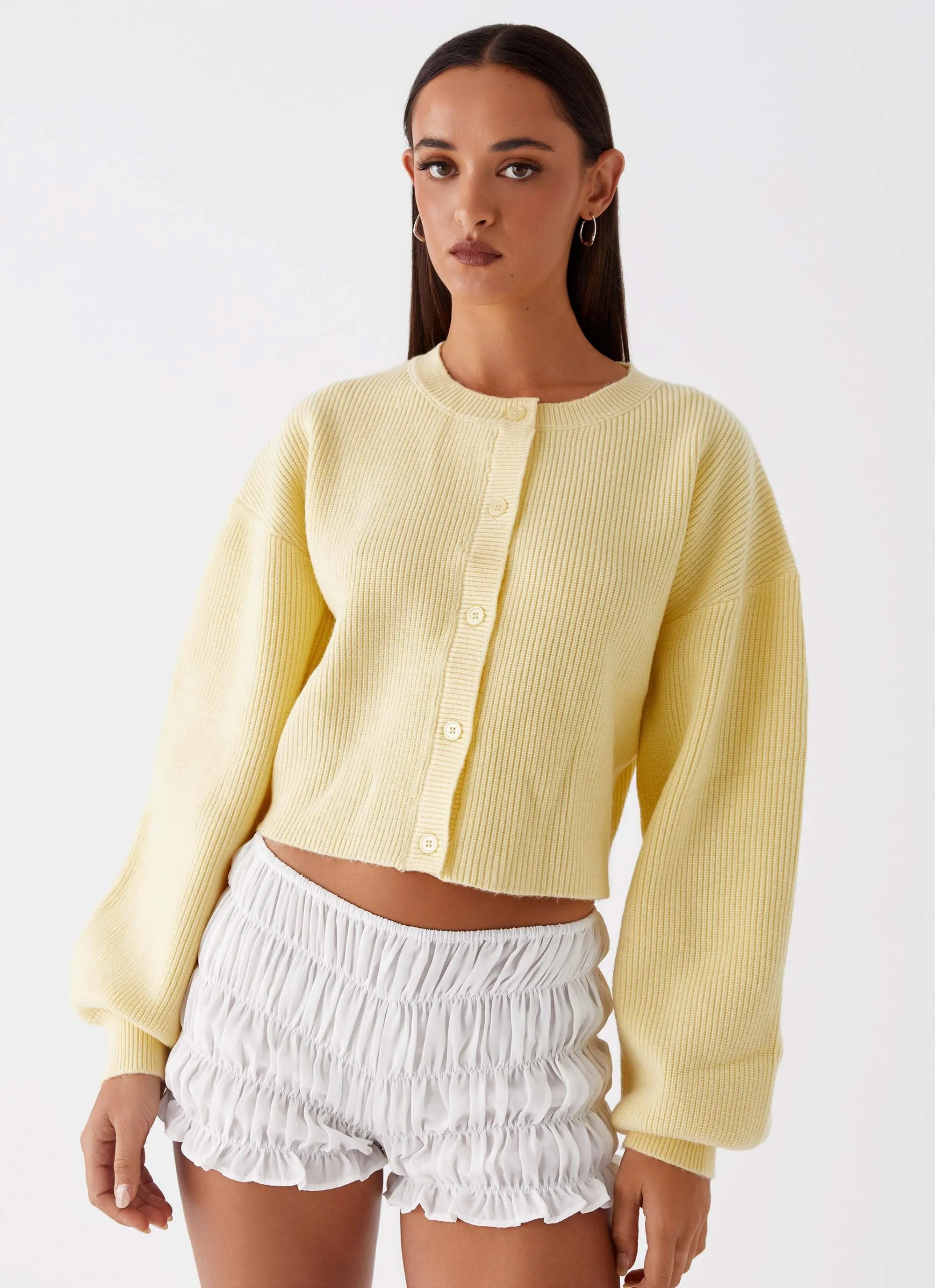Daphne Knit Cardigan - Butter Yellow sold by Peppermayo product image thumbnail 5