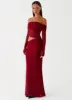 Emery Maxi Dress - Cherry Red sold by Peppermayo