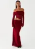 Emery Maxi Dress - Cherry Red sold by Peppermayo
