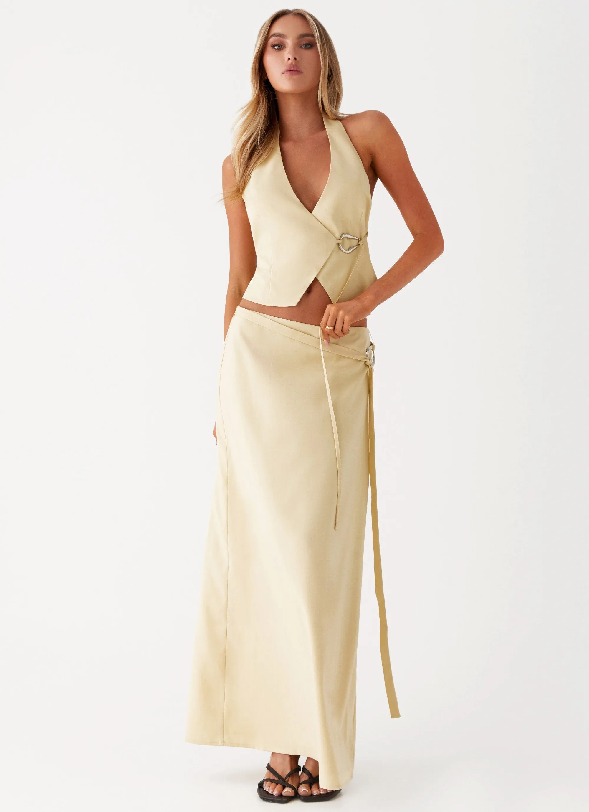 Azura Maxi Skirt - Yellow sold by Peppermayo