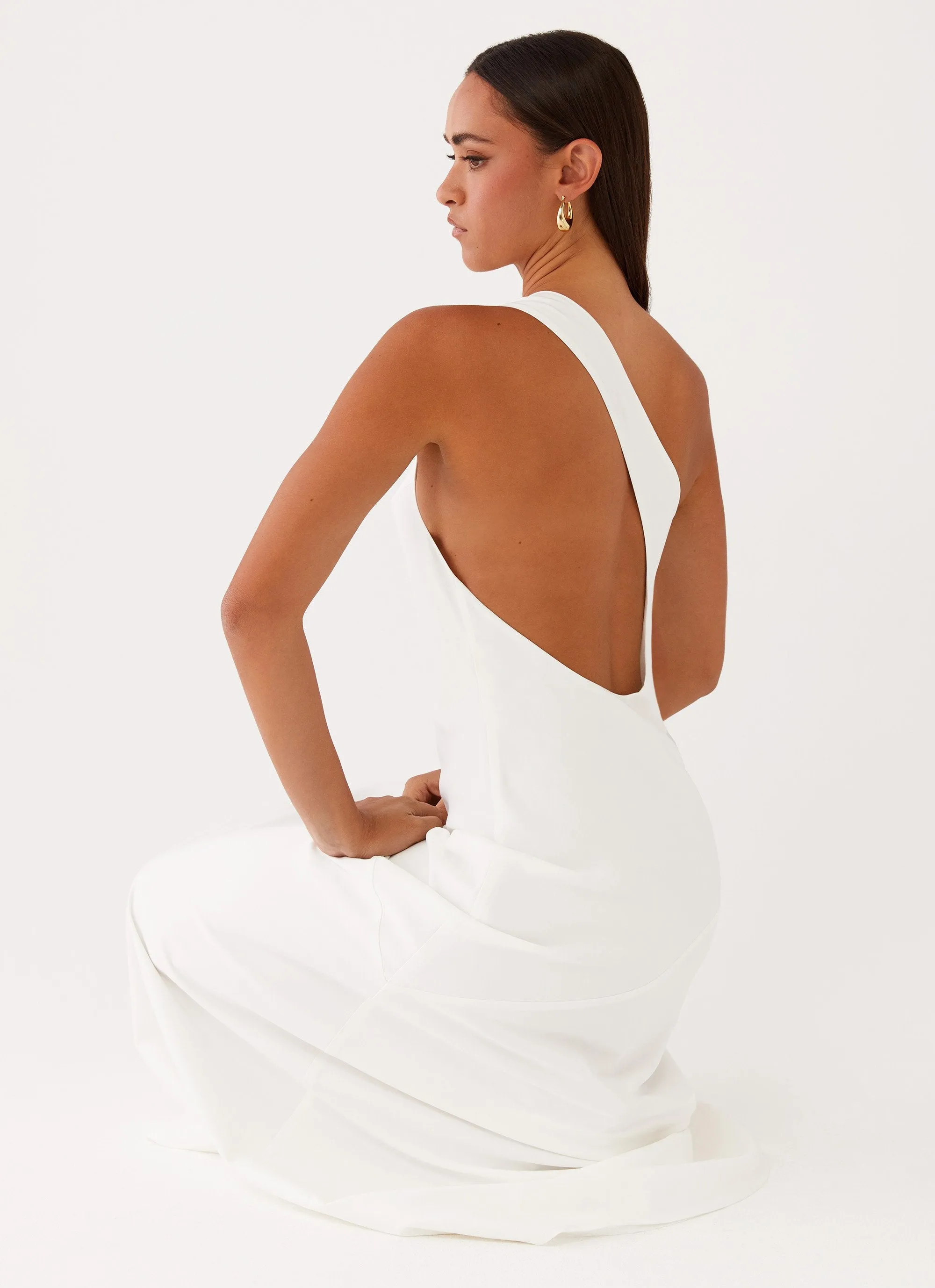 Oaklyn One Shoulder Maxi Dress - Ivory sold by Peppermayo product image thumbnail 5