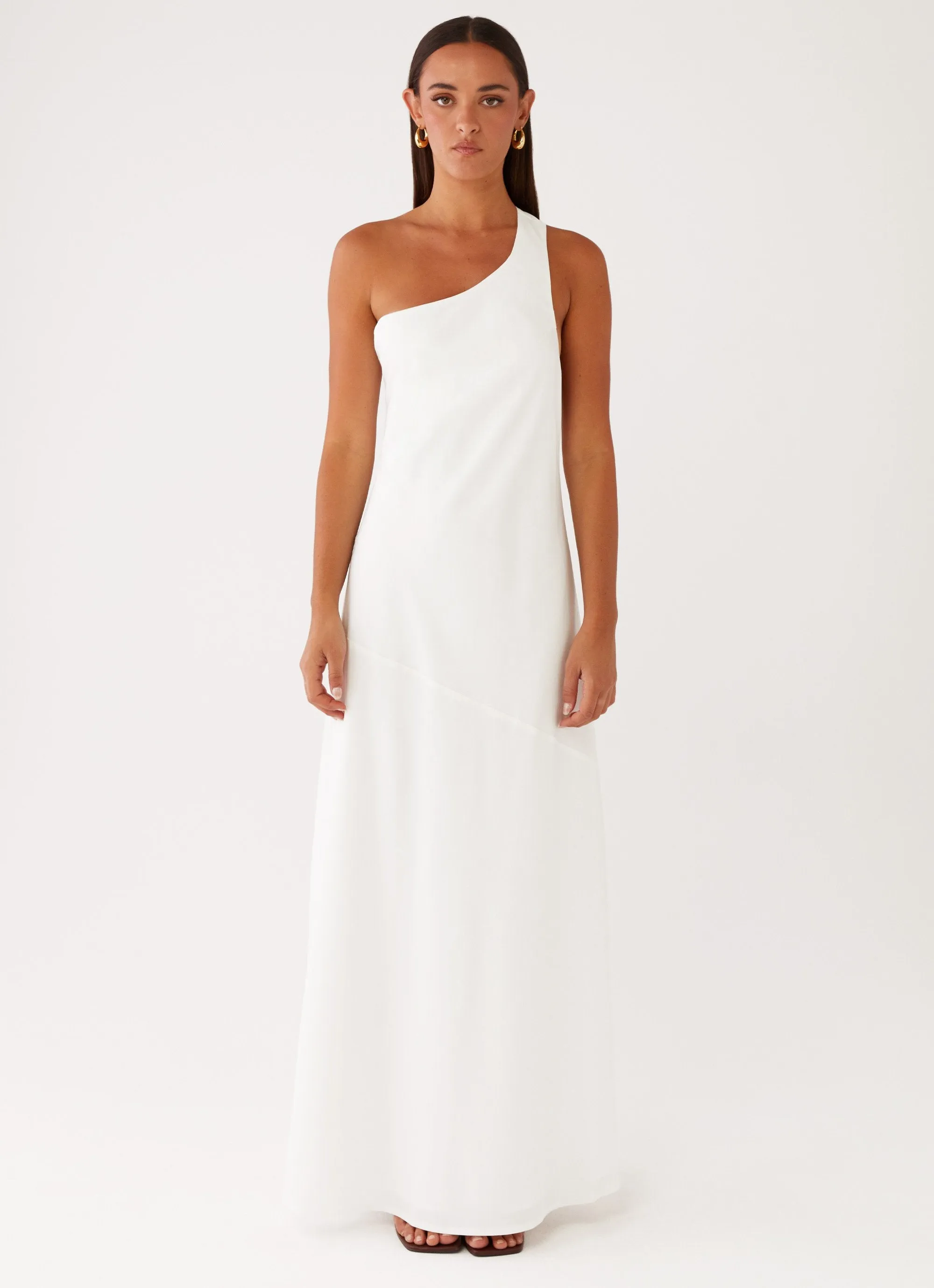 Oaklyn One Shoulder Maxi Dress - Ivory sold by Peppermayo product image thumbnail 2