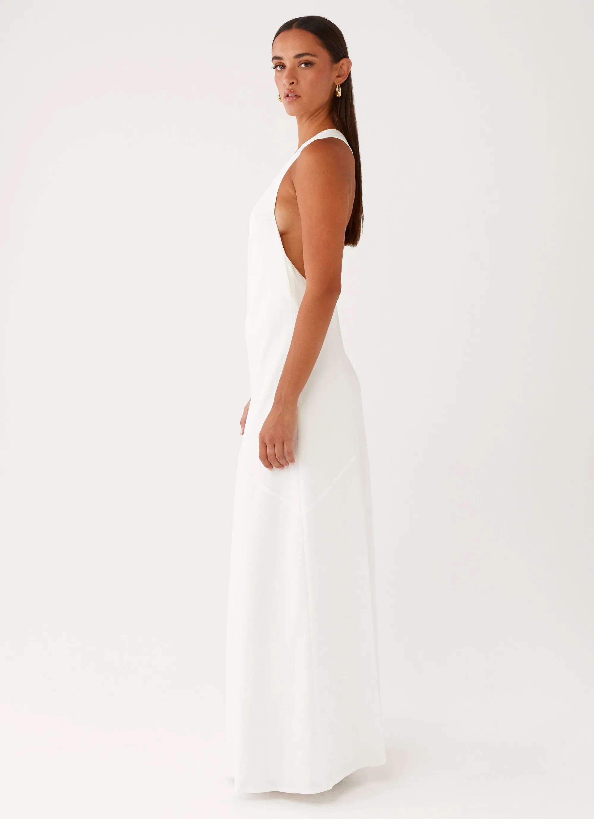 Oaklyn One Shoulder Maxi Dress - Ivory sold by Peppermayo product image thumbnail 3