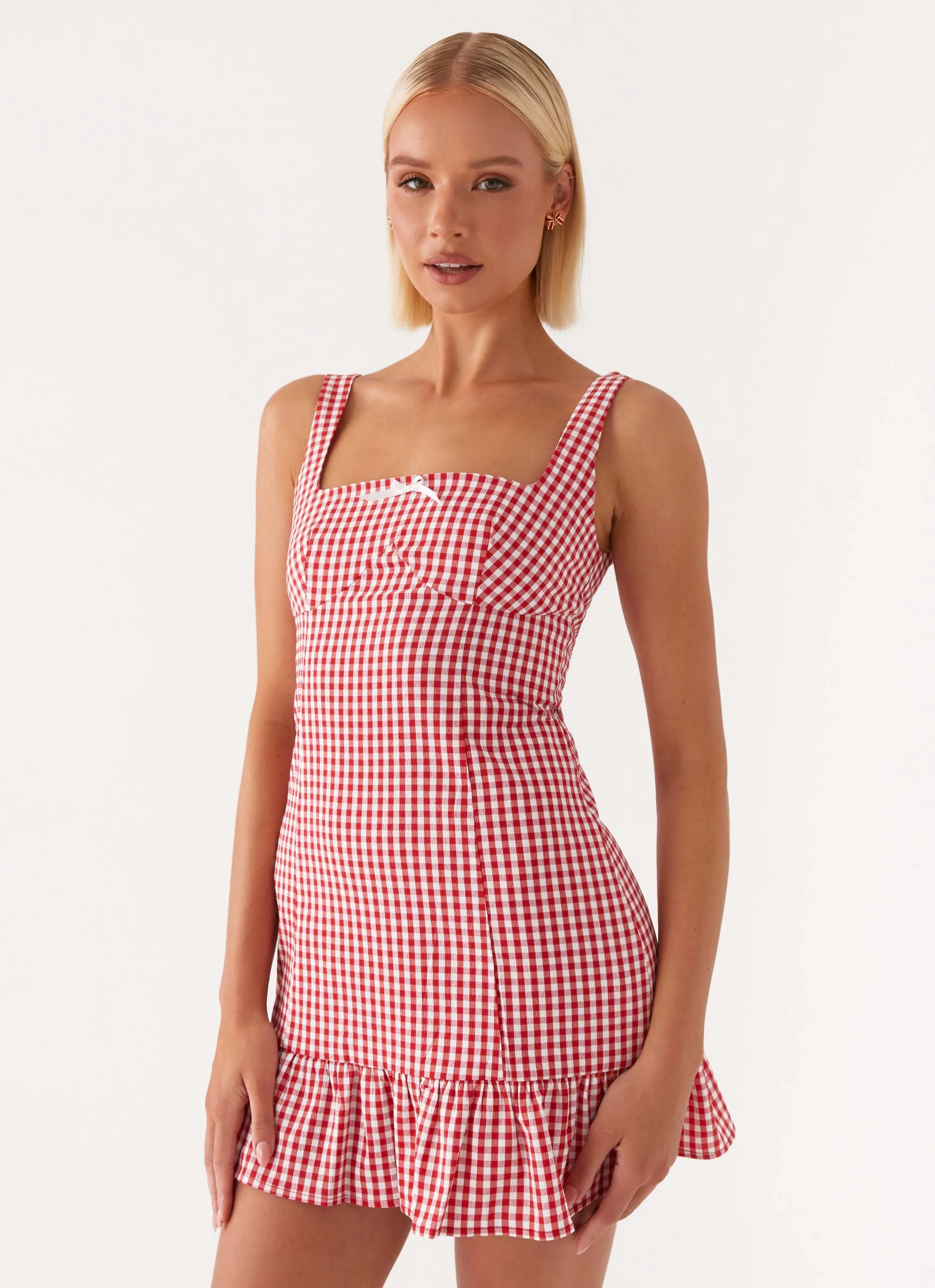 Honesty Mini Dress - Red Gingham sold by Peppermayo product image thumbnail 5