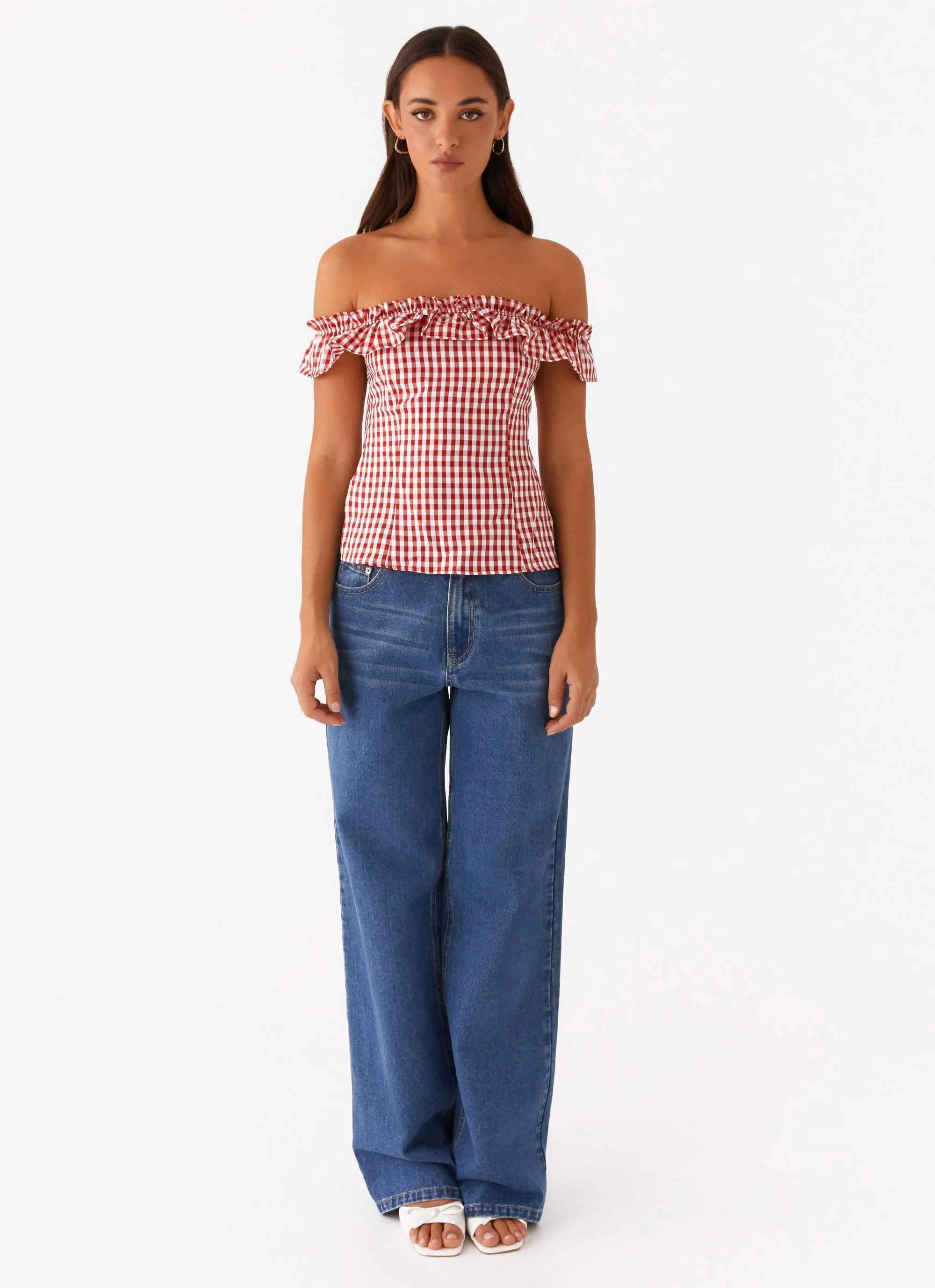 Gwyneth Top - Red Gingham sold by Peppermayo product image thumbnail 2