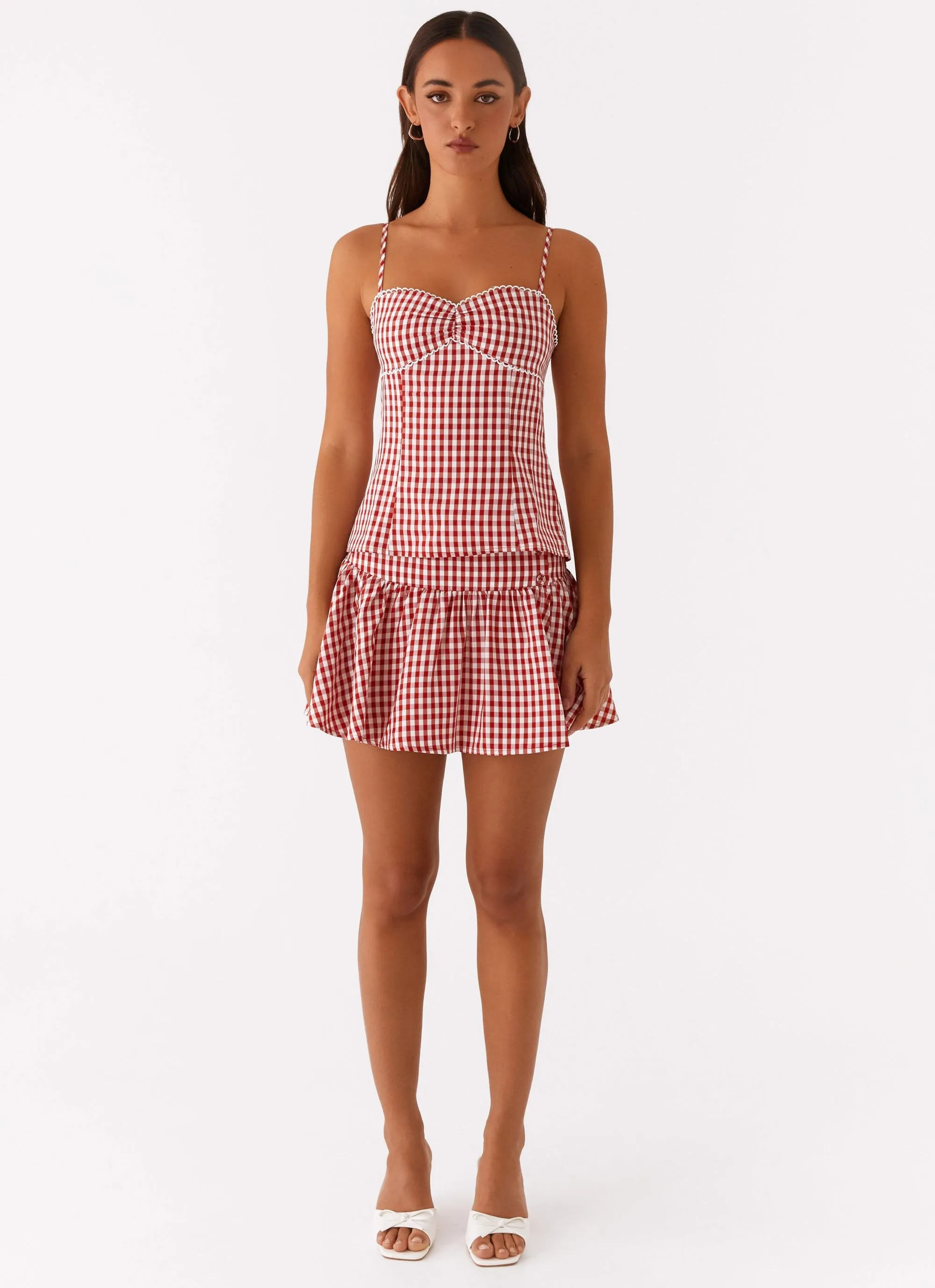 Bellamy Mini Skirt - Red Gingham sold by Peppermayo product image thumbnail 2