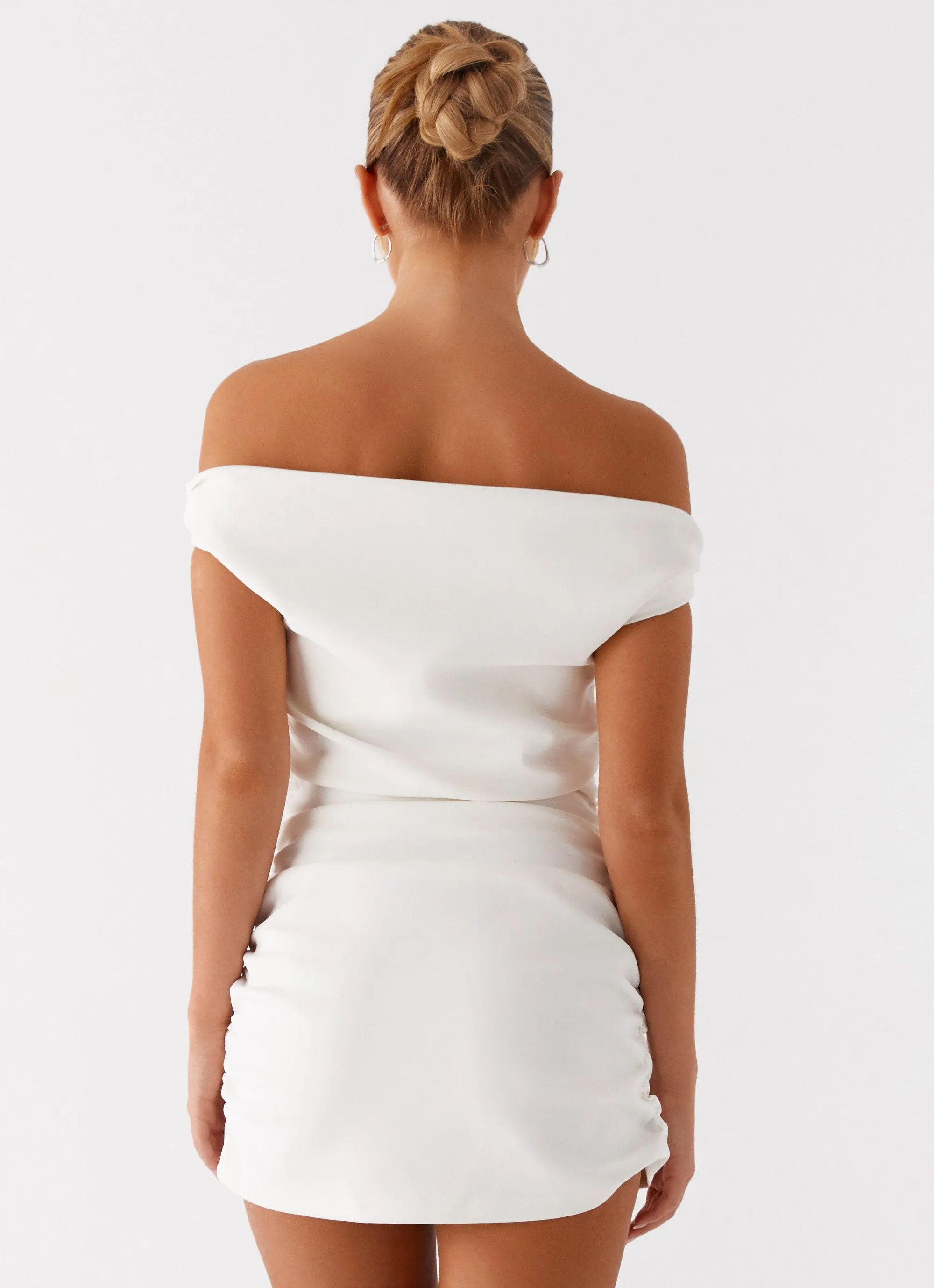 Morgan Off Shoulder Mini Dress - Ivory sold by Peppermayo product image thumbnail 4