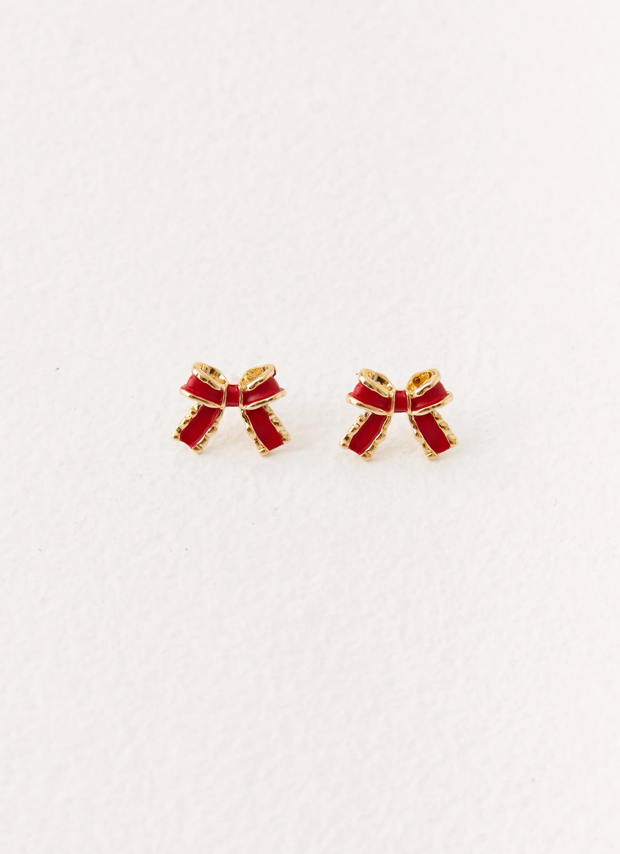 Adorable Bow Earrings - Red sold by Peppermayo product image thumbnail 2