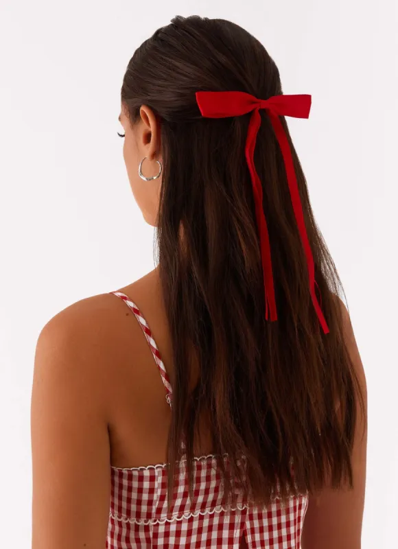 Dorothy Bow Hair Clip - Red sold by Peppermayo