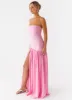Eden Strapless Maxi Dress - Pink sold by Peppermayo