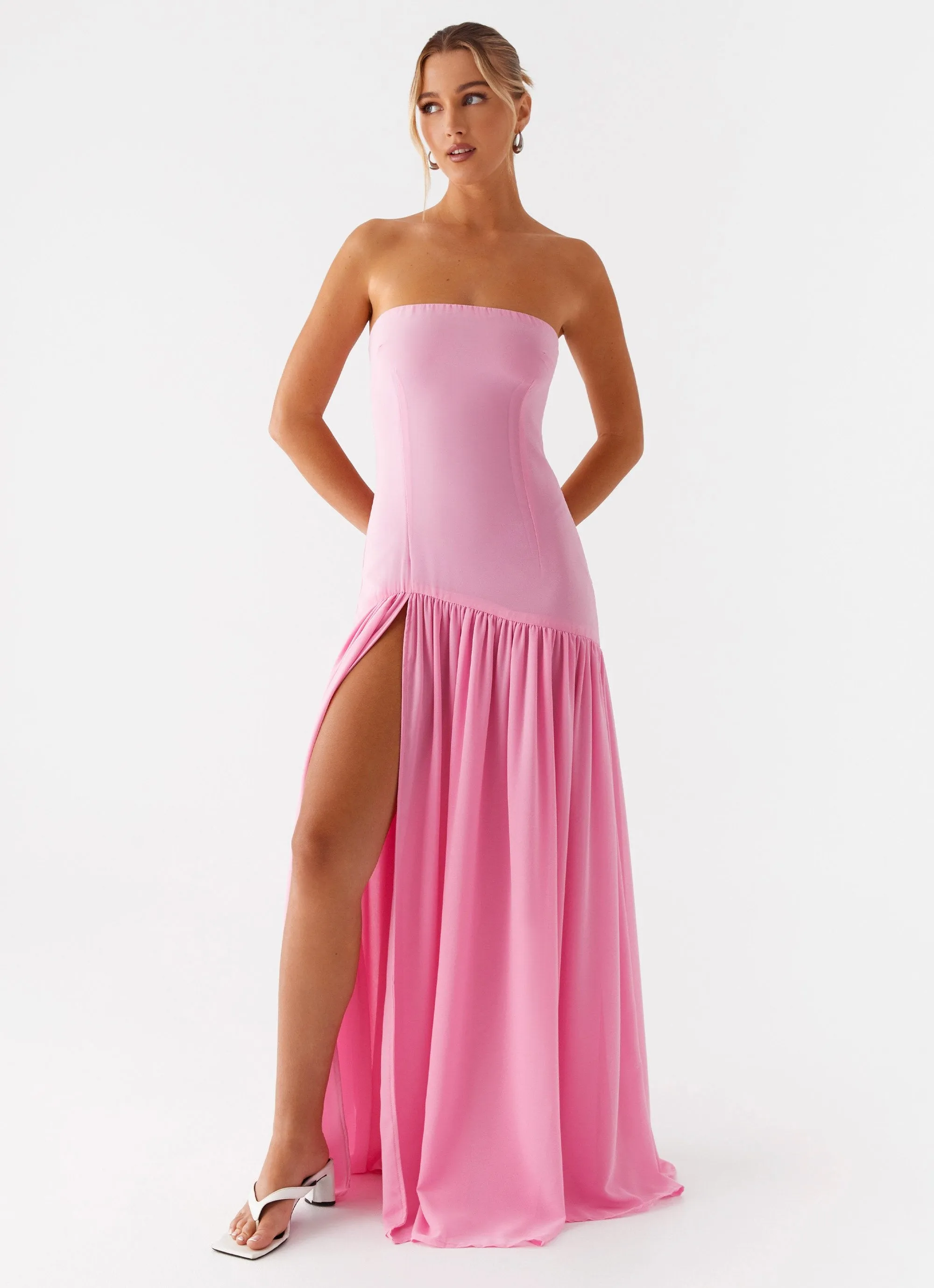 Eden Strapless Maxi Dress - Pink sold by Peppermayo product image thumbnail 3