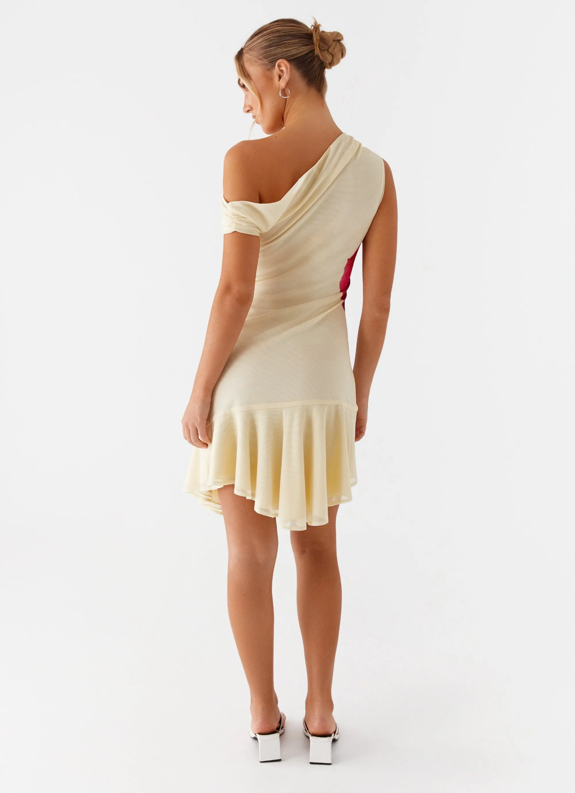 Clementina One Shoulder Mini Dress - Yellow sold by Peppermayo product image thumbnail 5