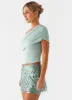 Islington One Shoulder Top - Mint sold by Peppermayo