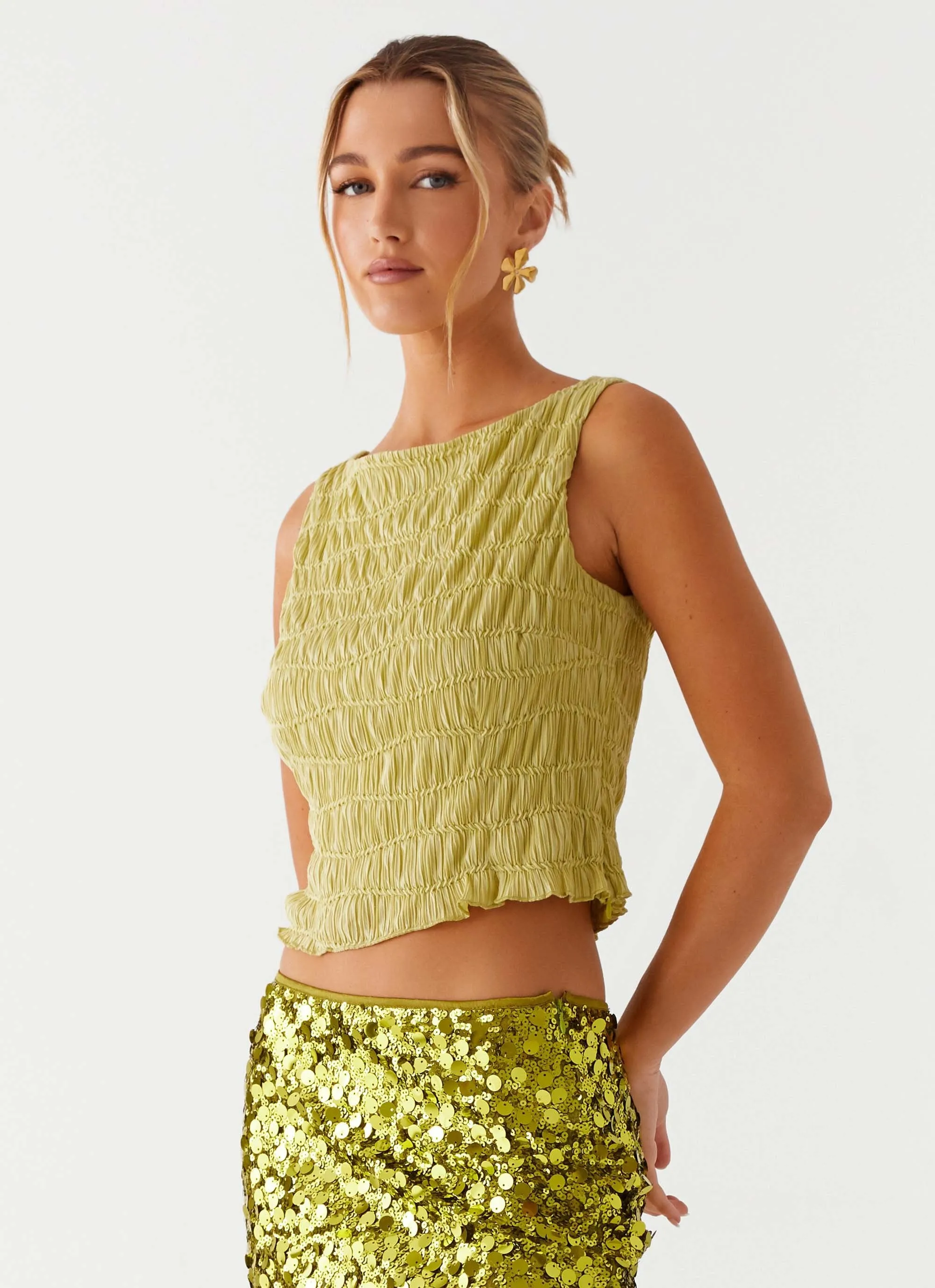 Supernova Boat Neck Top - Lime sold by Peppermayo product image thumbnail 5