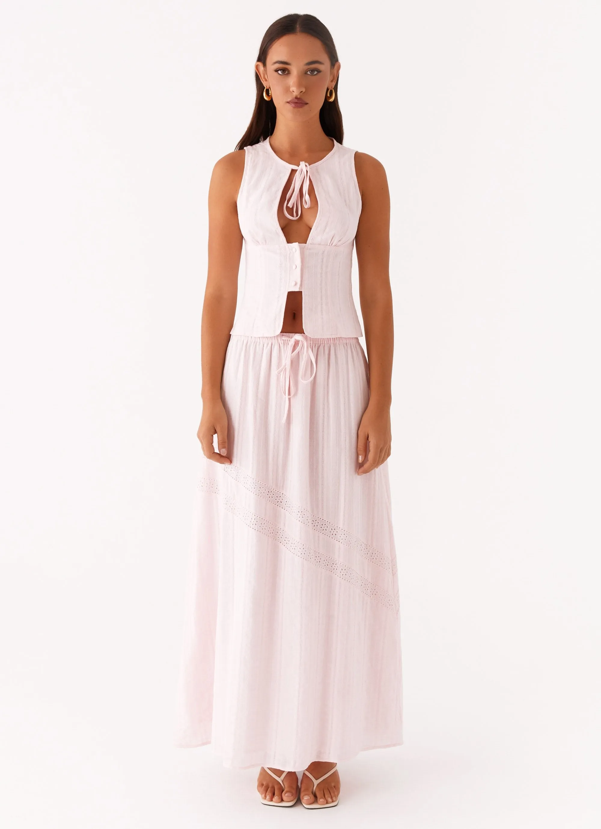 Bailey Tie Front Top - Blush sold by Peppermayo product image thumbnail 2