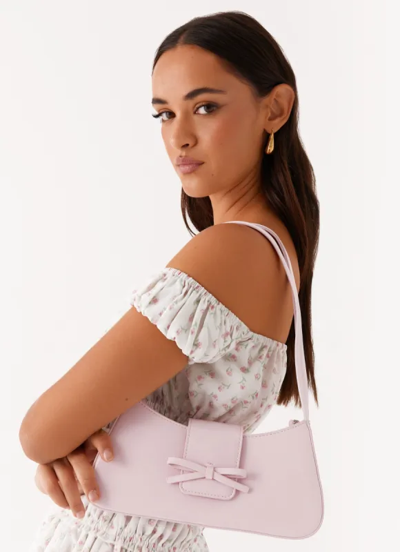 Cara Bow Shoulder Bag - Pink sold by Peppermayo