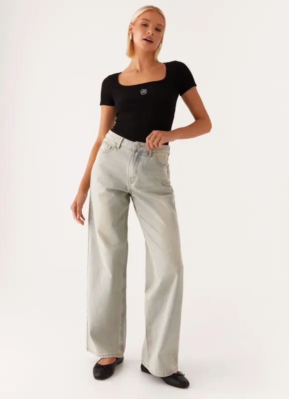 Keanna Low Rise Denim Jeans - Vintage sold by Peppermayo