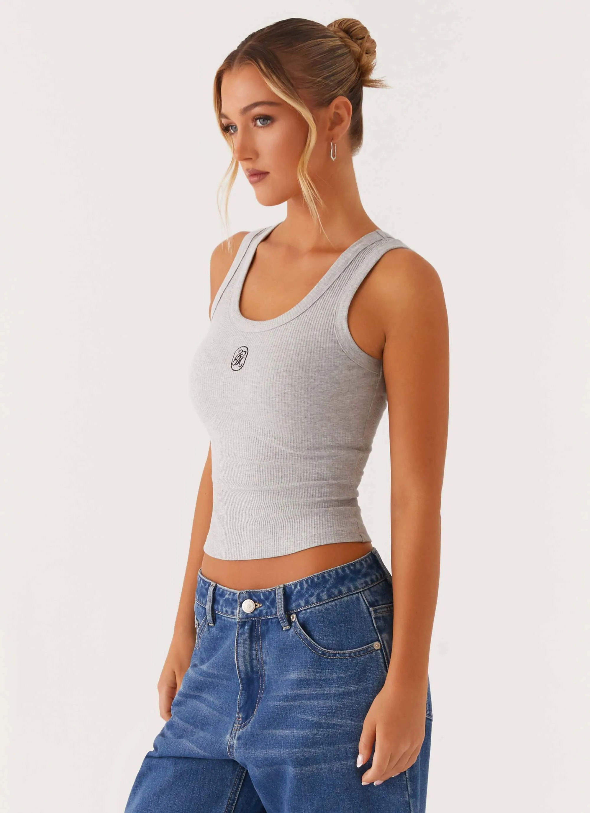 Signature Tank Top - Light Grey Marle sold by Peppermayo product image thumbnail 4