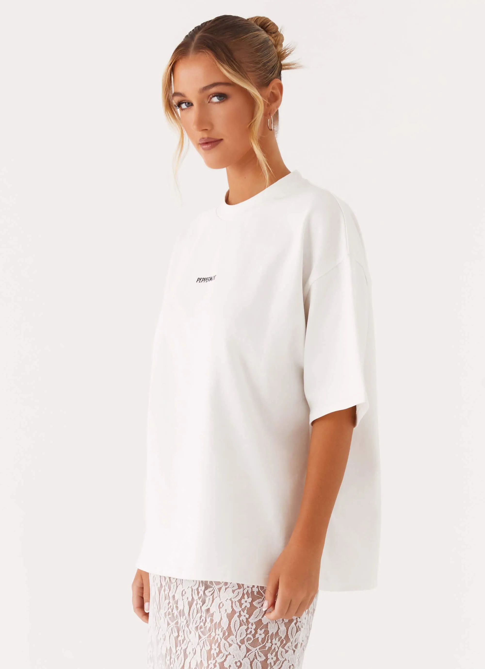 Signature Oversized Tee - White sold by Peppermayo product image thumbnail 5