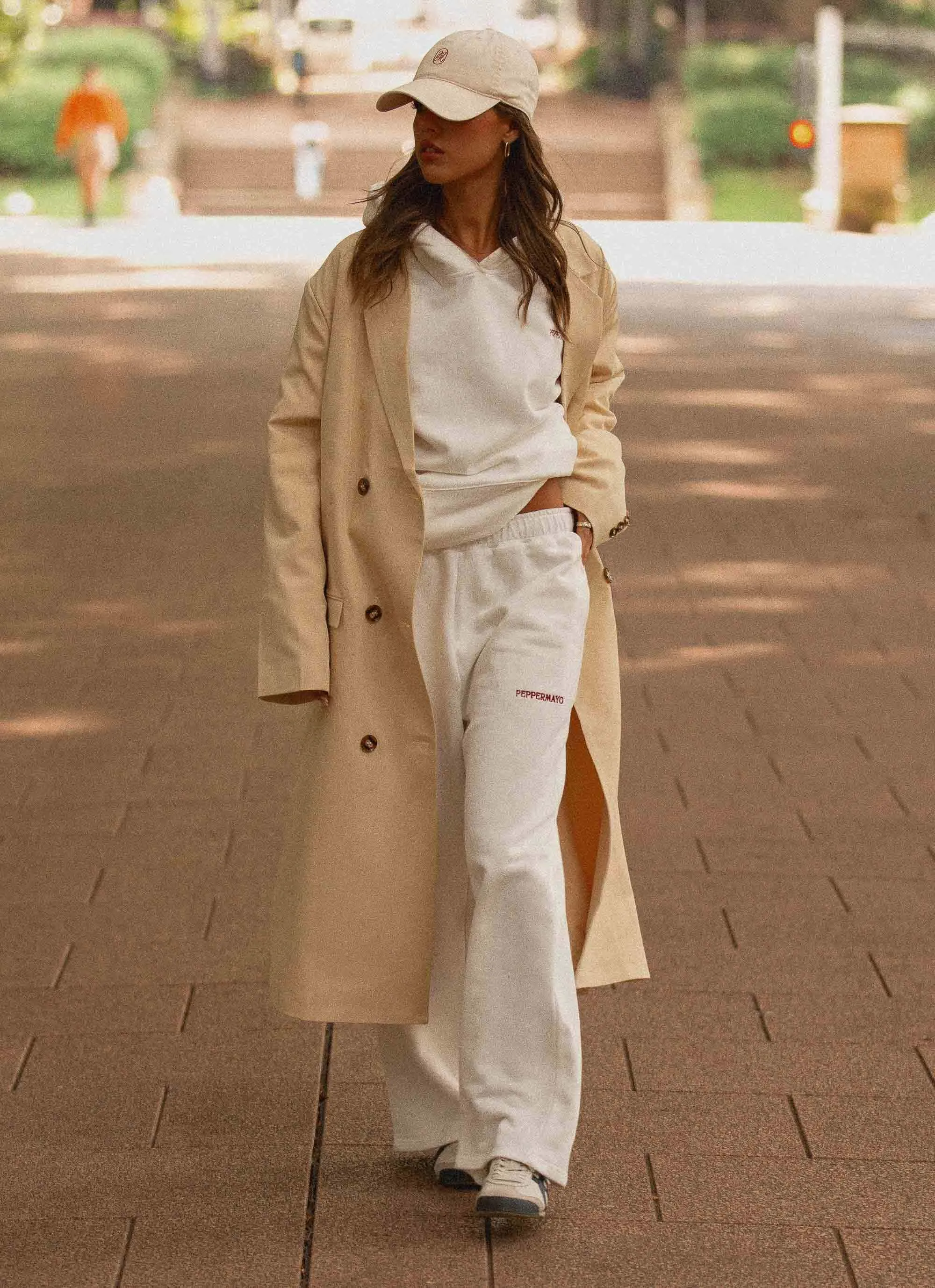 Signature Sweatpants - Ivory sold by Peppermayo