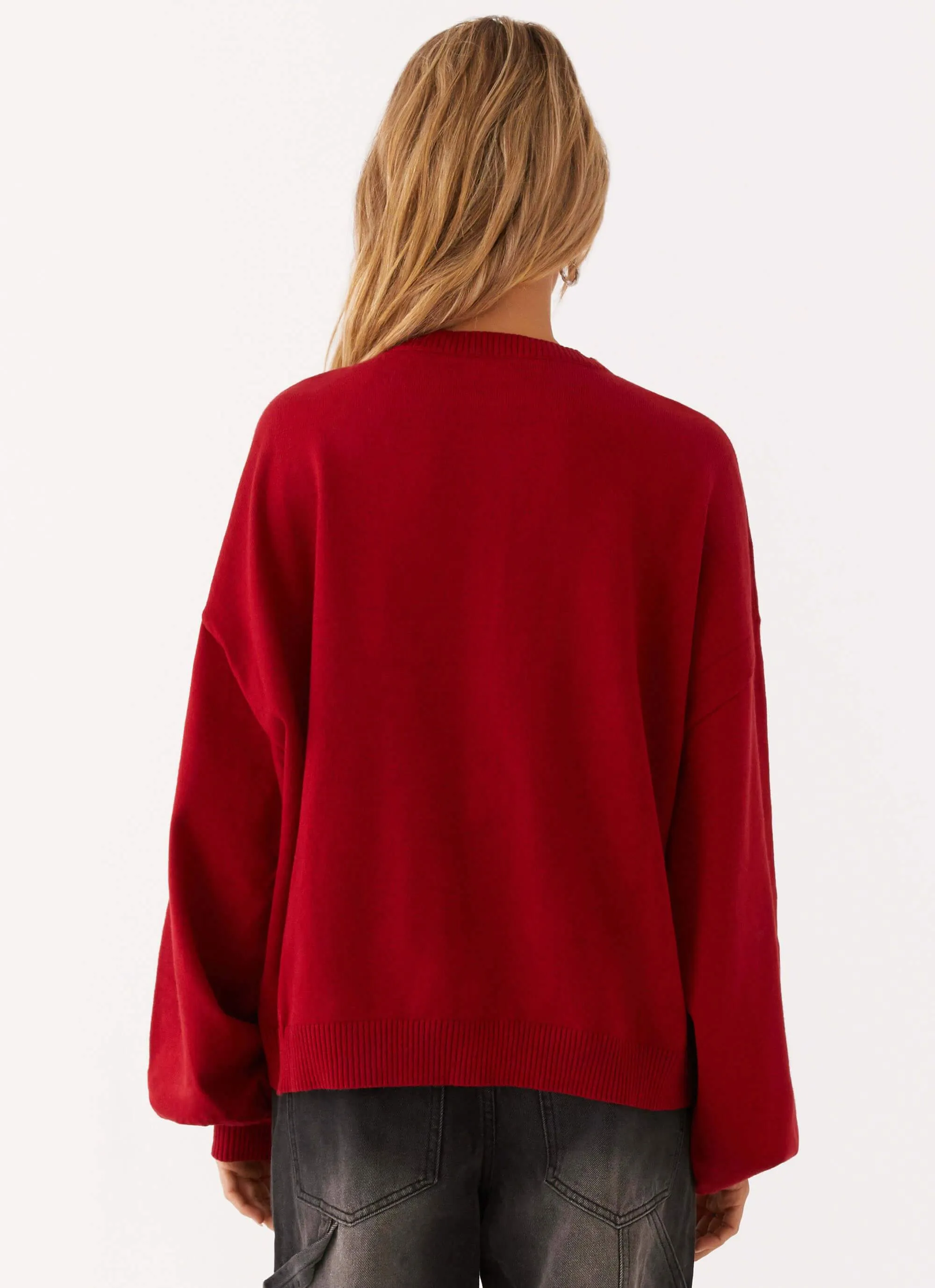 Joey Knit Cardigan - Wine sold by Peppermayo product image thumbnail 4