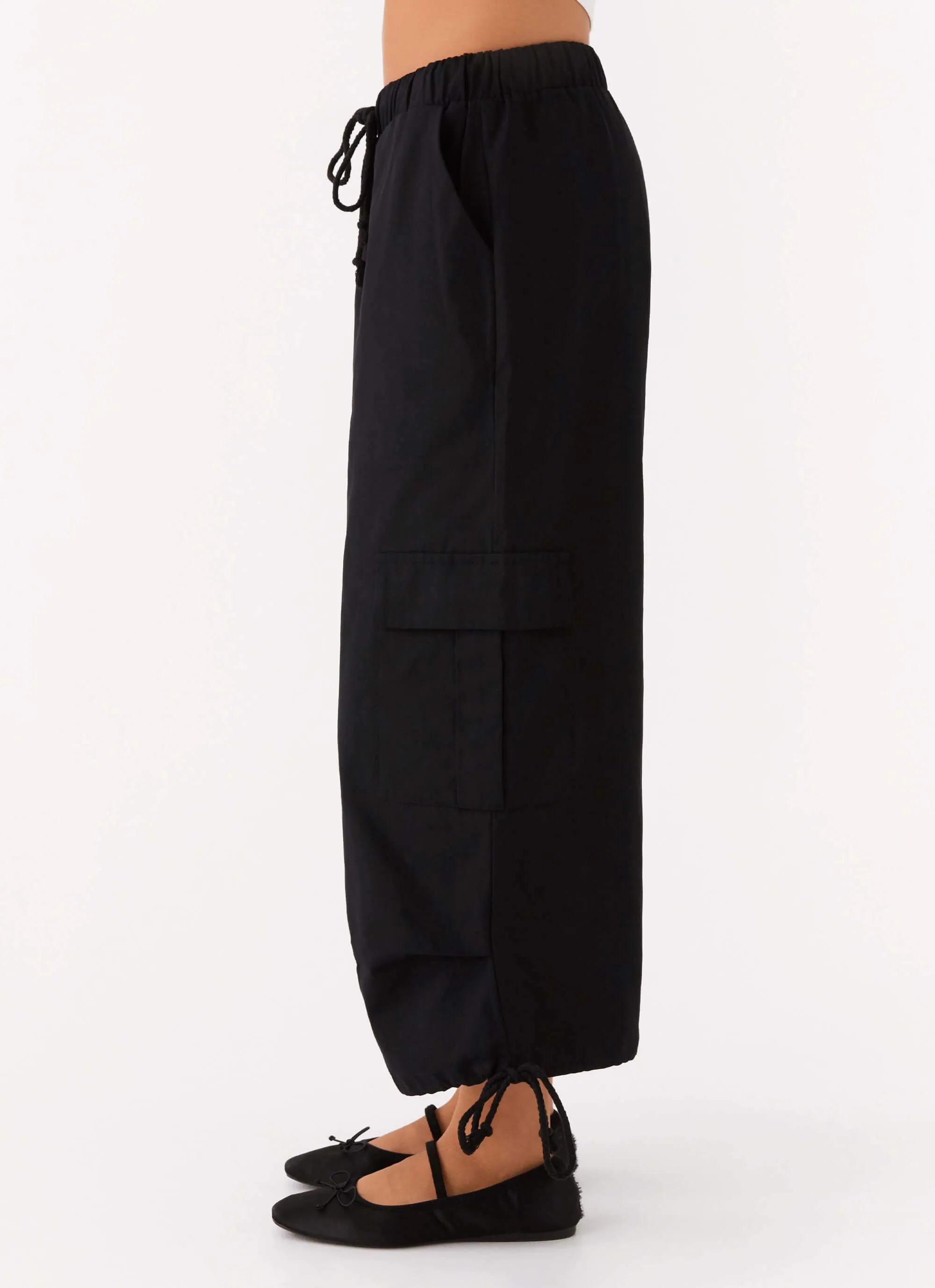 Just My Luck Long Cargo Shorts - Black sold by Peppermayo product image thumbnail 3