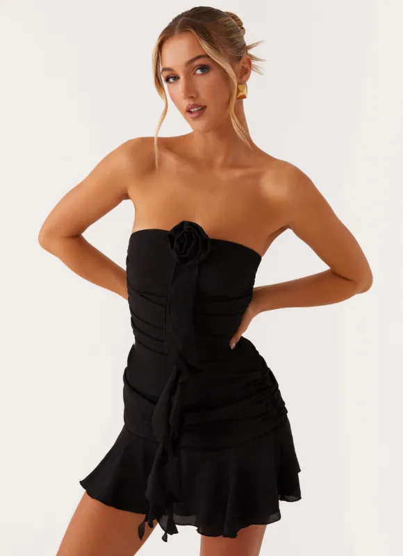 Jodie Mini Dress - Black sold by Peppermayo