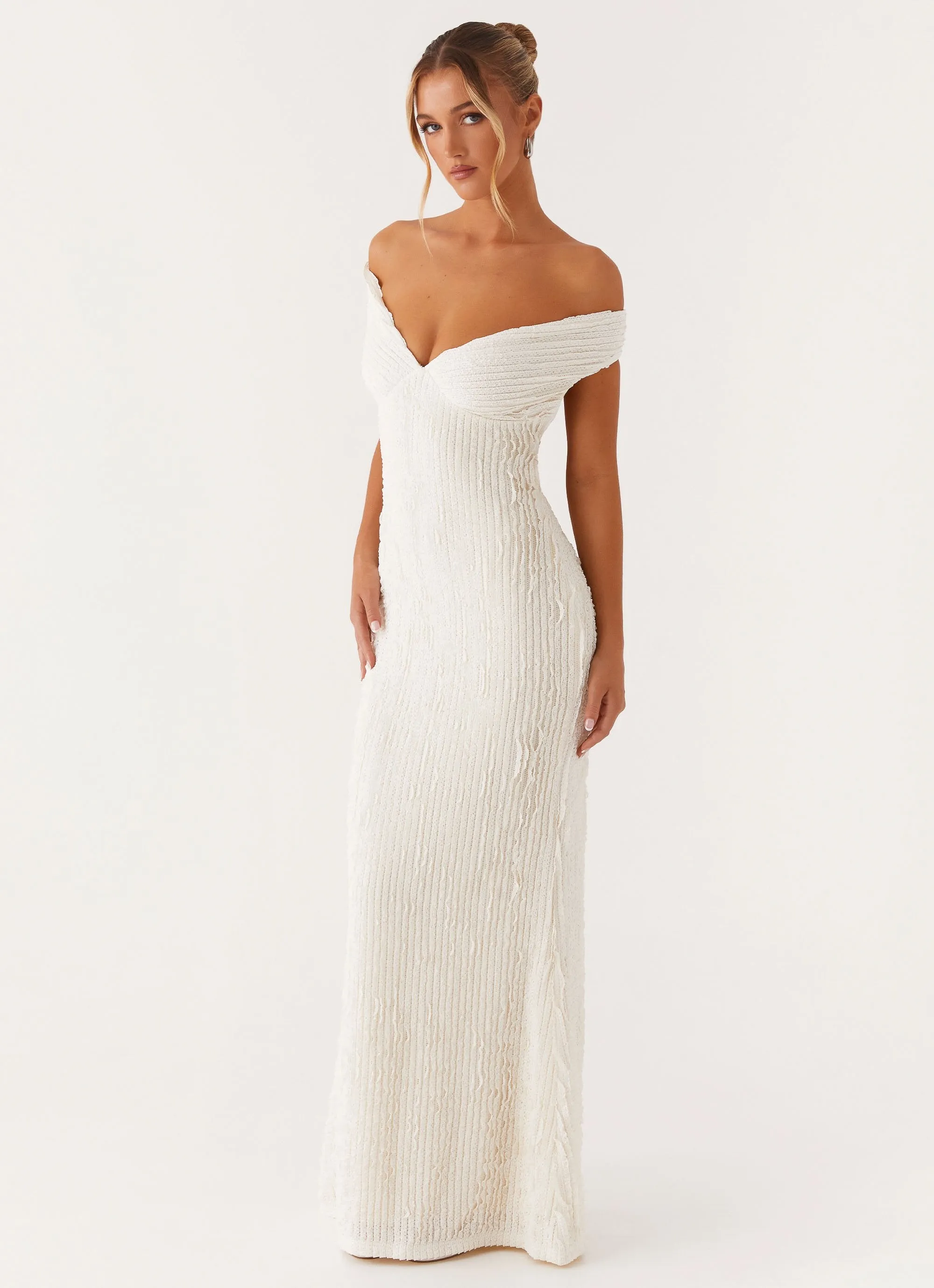 Chantelle Maxi Dress - Ivory sold by Peppermayo