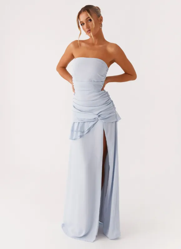 Captivate Maxi Dress - Blue sold by Peppermayo