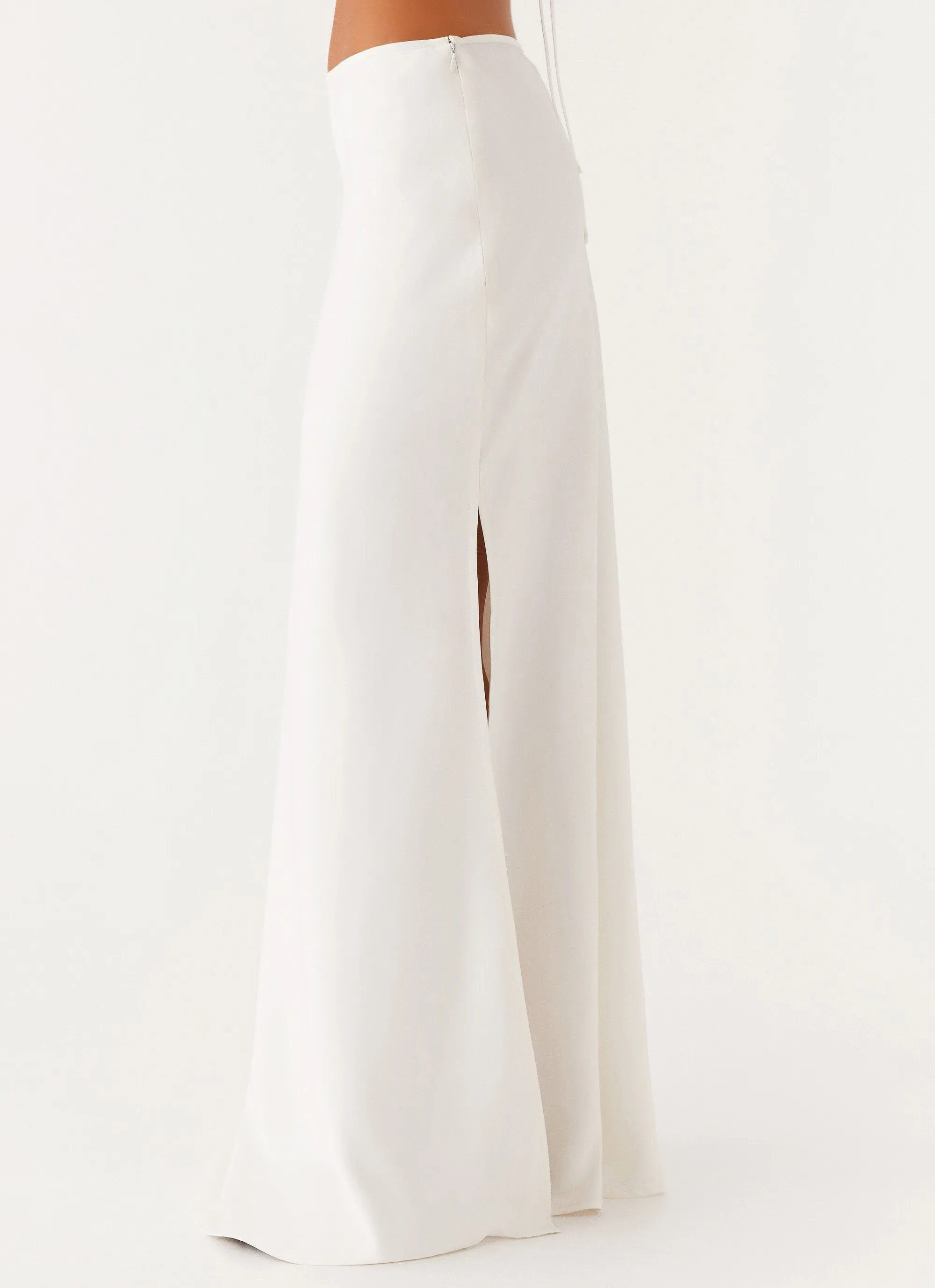 Mina Satin Maxi Skirt - White sold by Peppermayo product image thumbnail 3