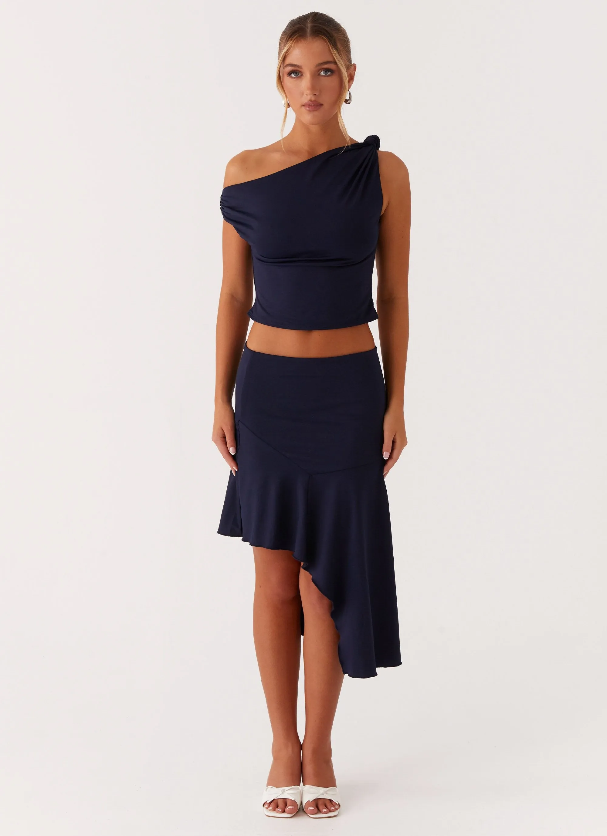 Viola Twist Shoulder Top - Navy sold by Peppermayo product image thumbnail 2