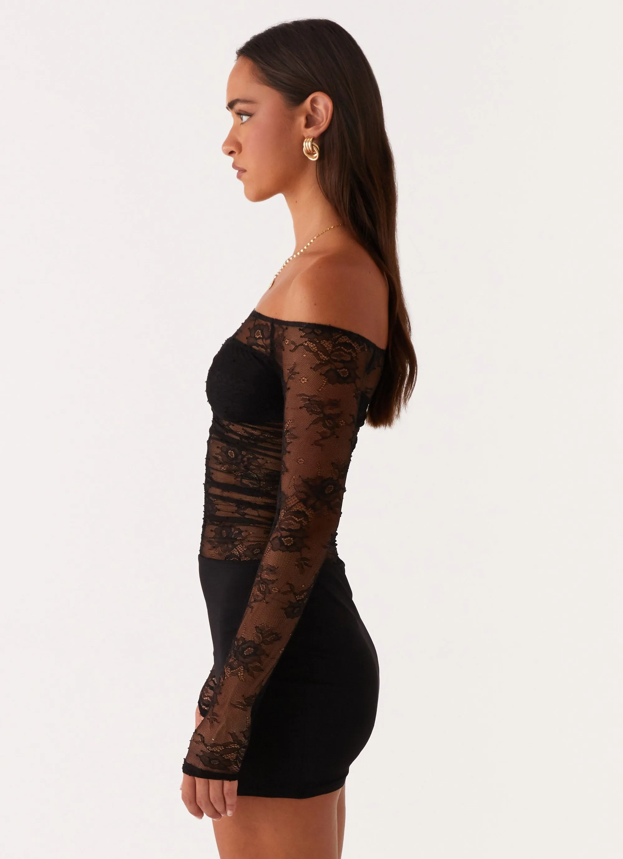 Collide Lace Mini Dress - Black sold by Peppermayo product image thumbnail 3