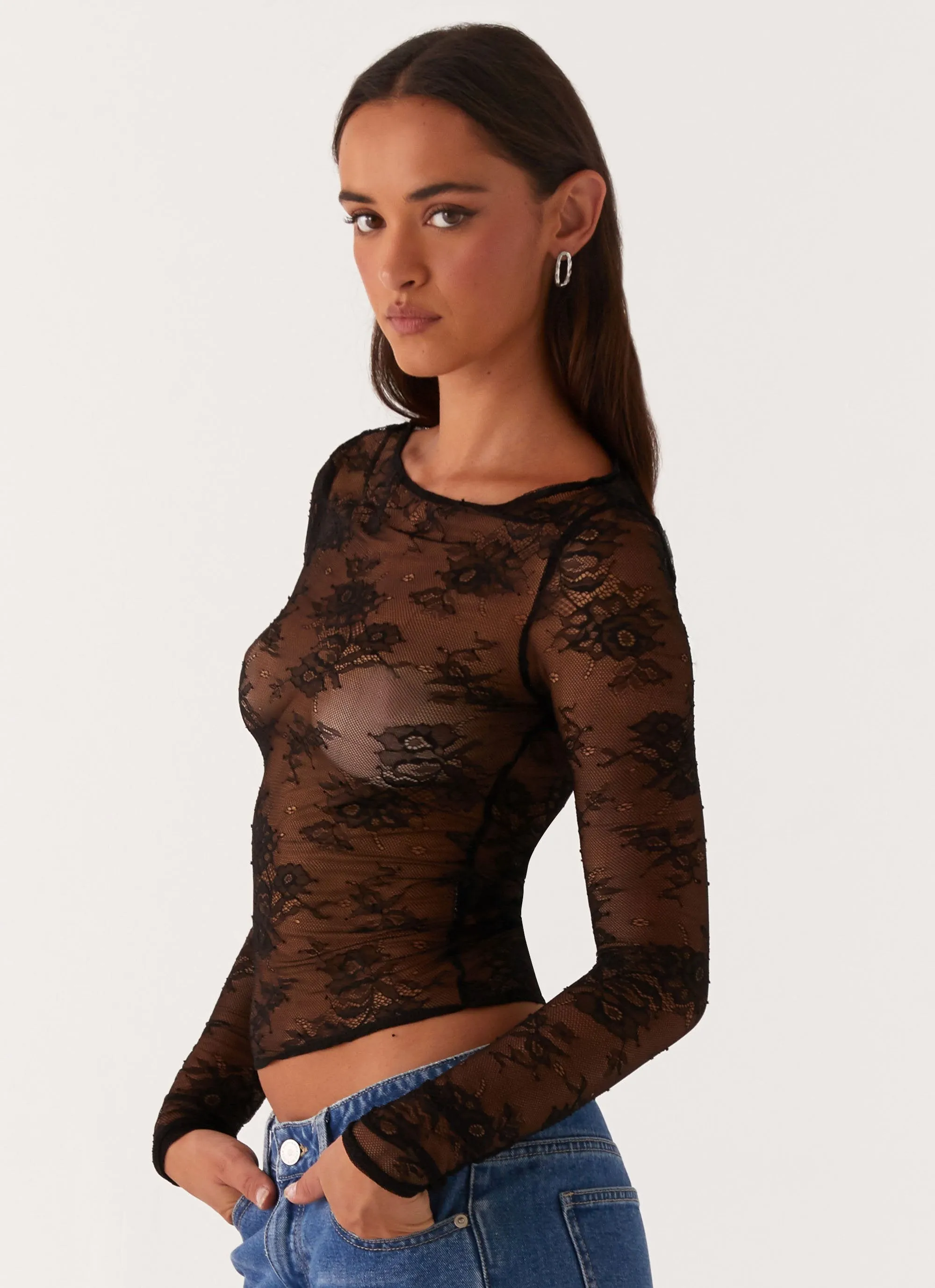 Blanca Lace Top - Black sold by Peppermayo product image thumbnail 3