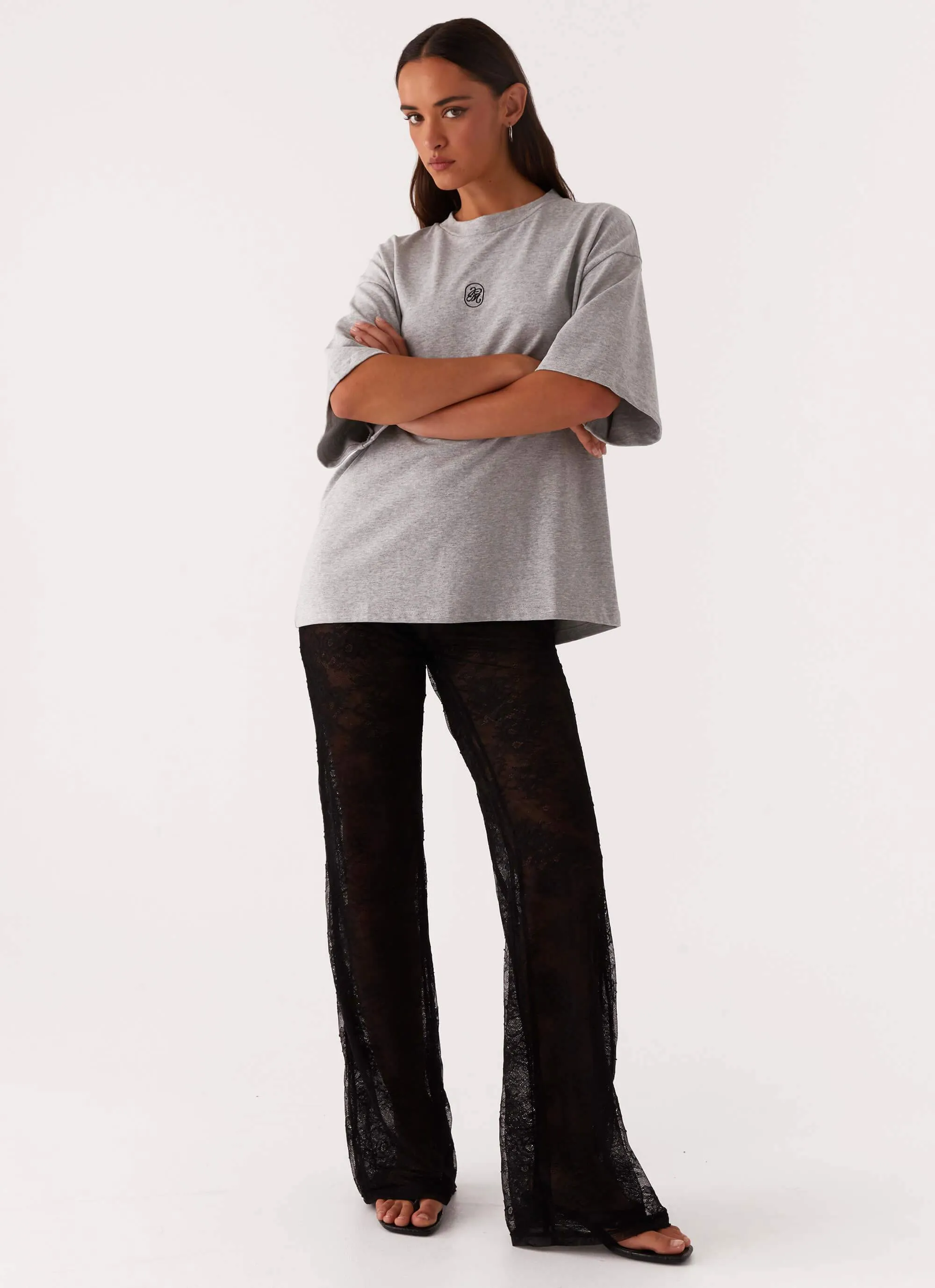Paige Lace Pants - Black sold by Peppermayo