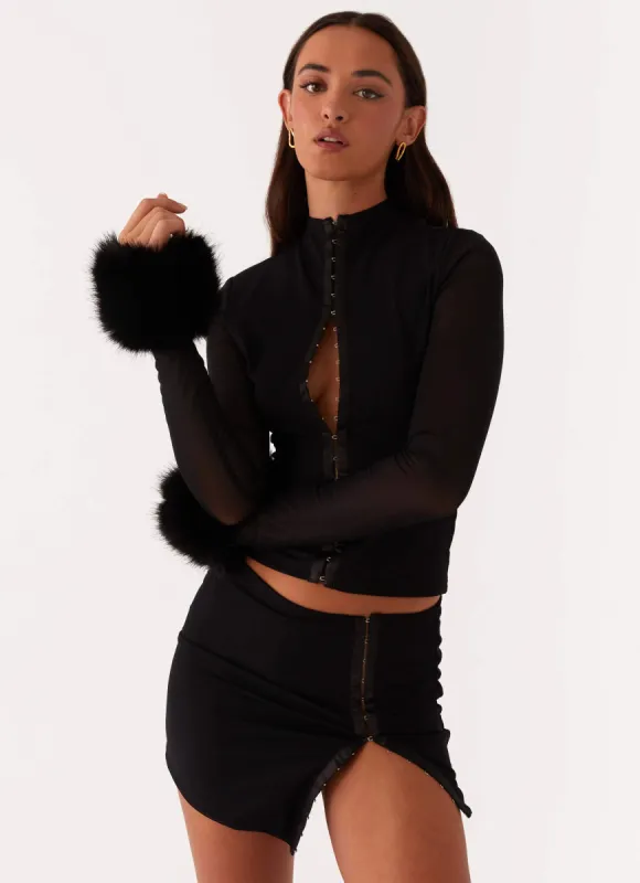 Tayanna Mini Skirt - Black sold by Peppermayo