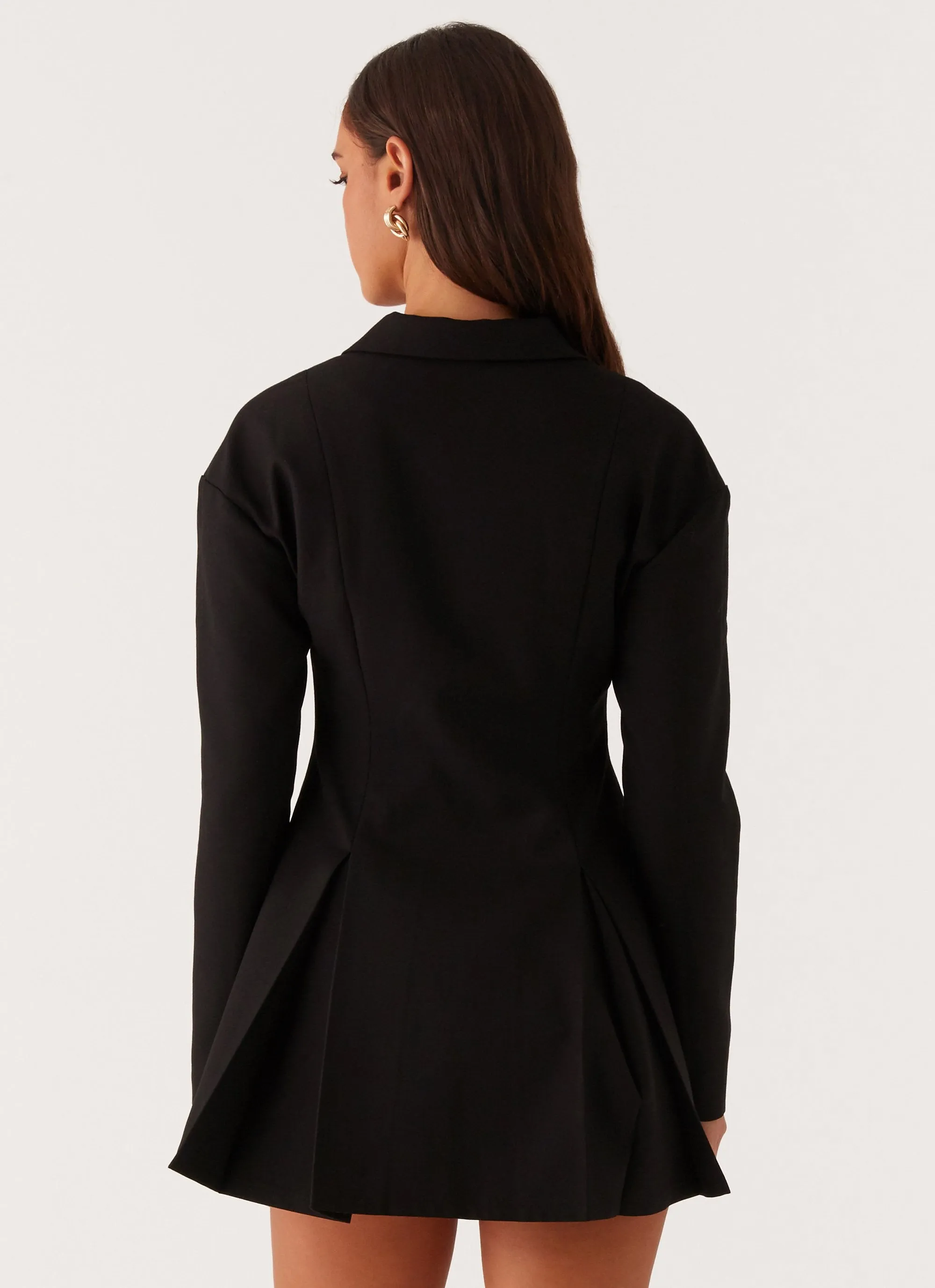 Emilia Collared Mini Dress - Black sold by Peppermayo product image thumbnail 5