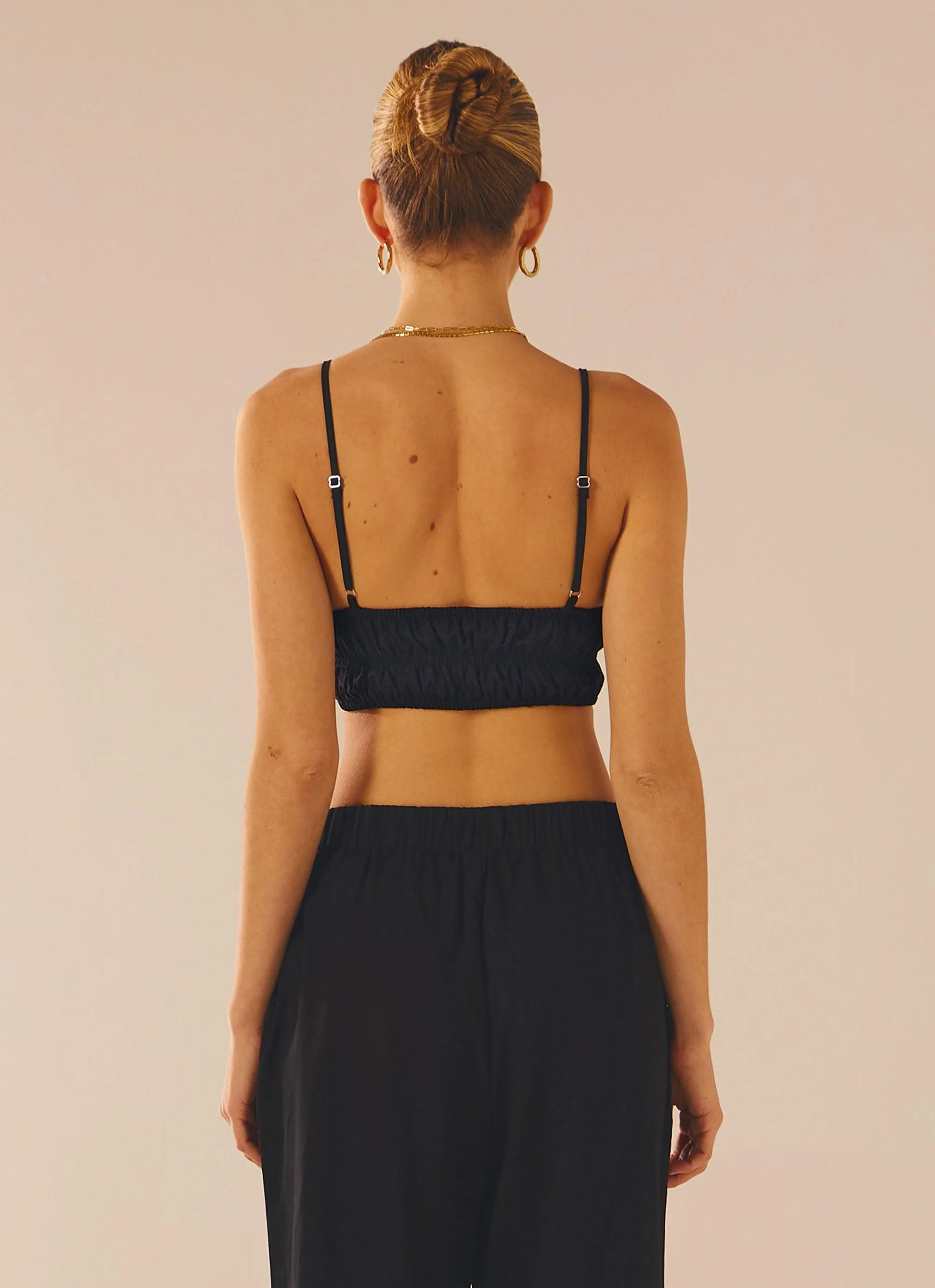 Beautiful Liar Linen Crop Top - Black sold by Peppermayo product image thumbnail 4