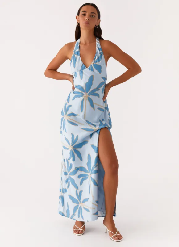 Angie Maxi Dress - Opulent Blue sold by Peppermayo