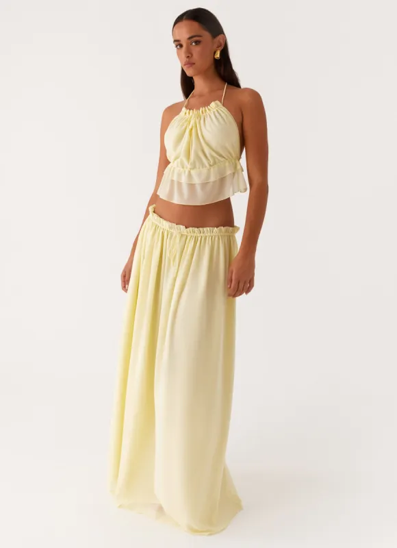 Zaya Maxi Skirt - Yellow sold by Peppermayo